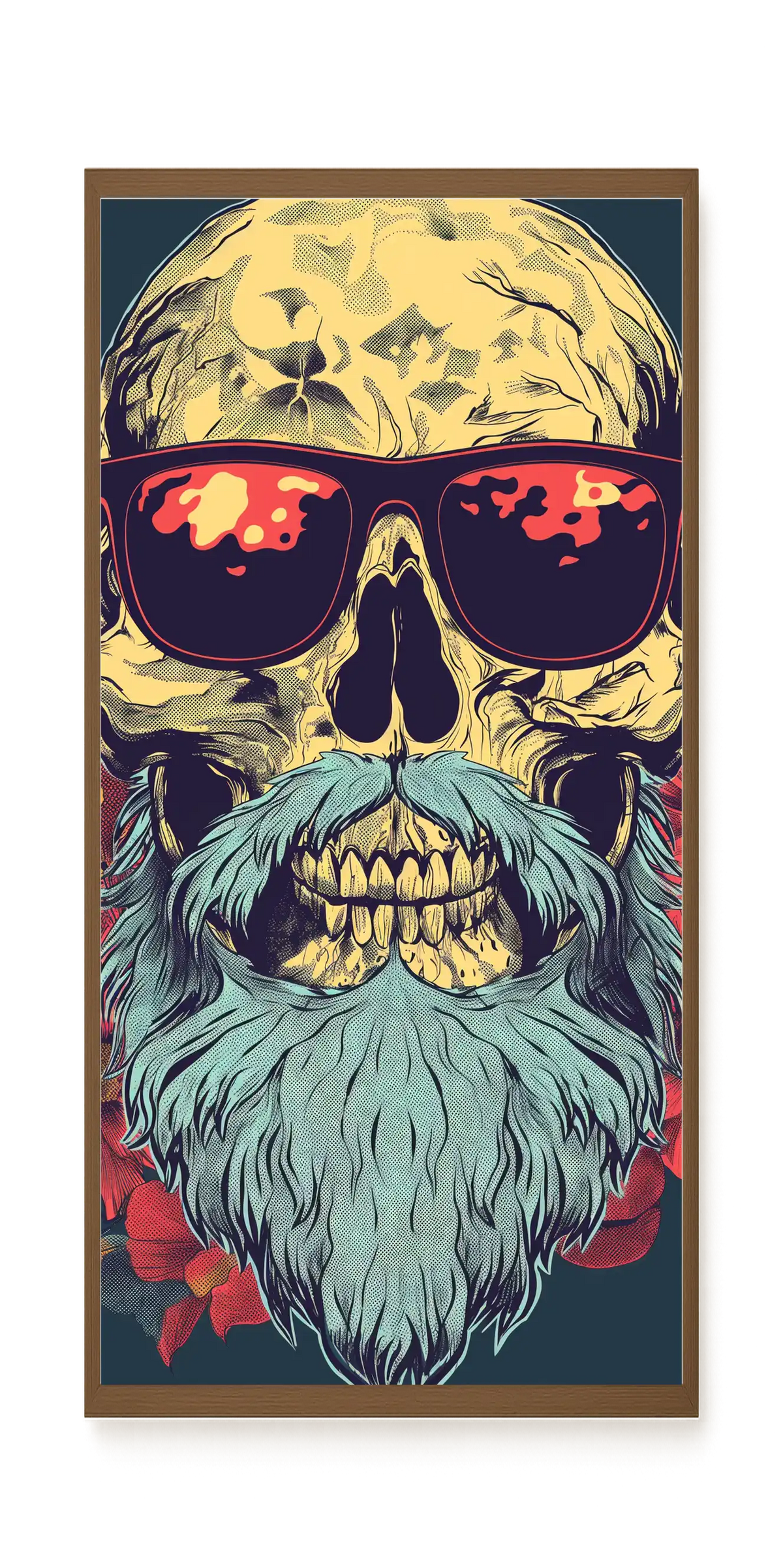 Floral Skull Canvas Wall Art