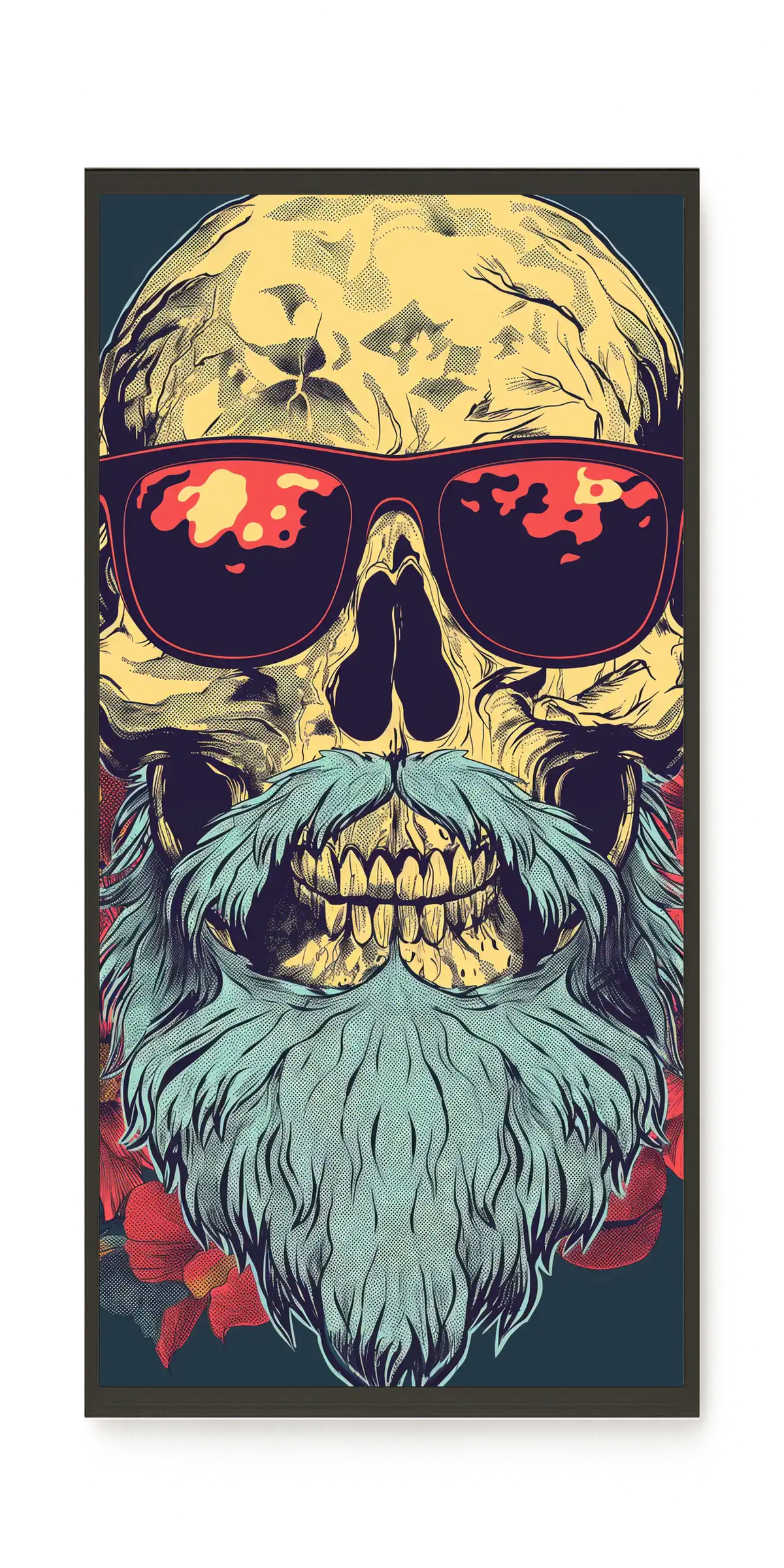Floral Skull Canvas Wall Art