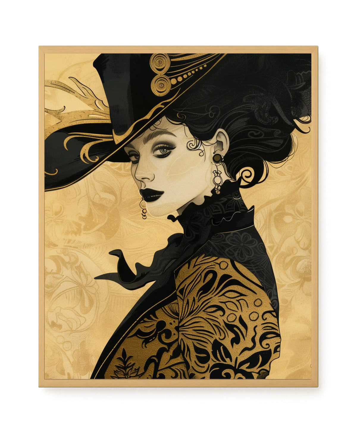 Raven Face Canvas Print