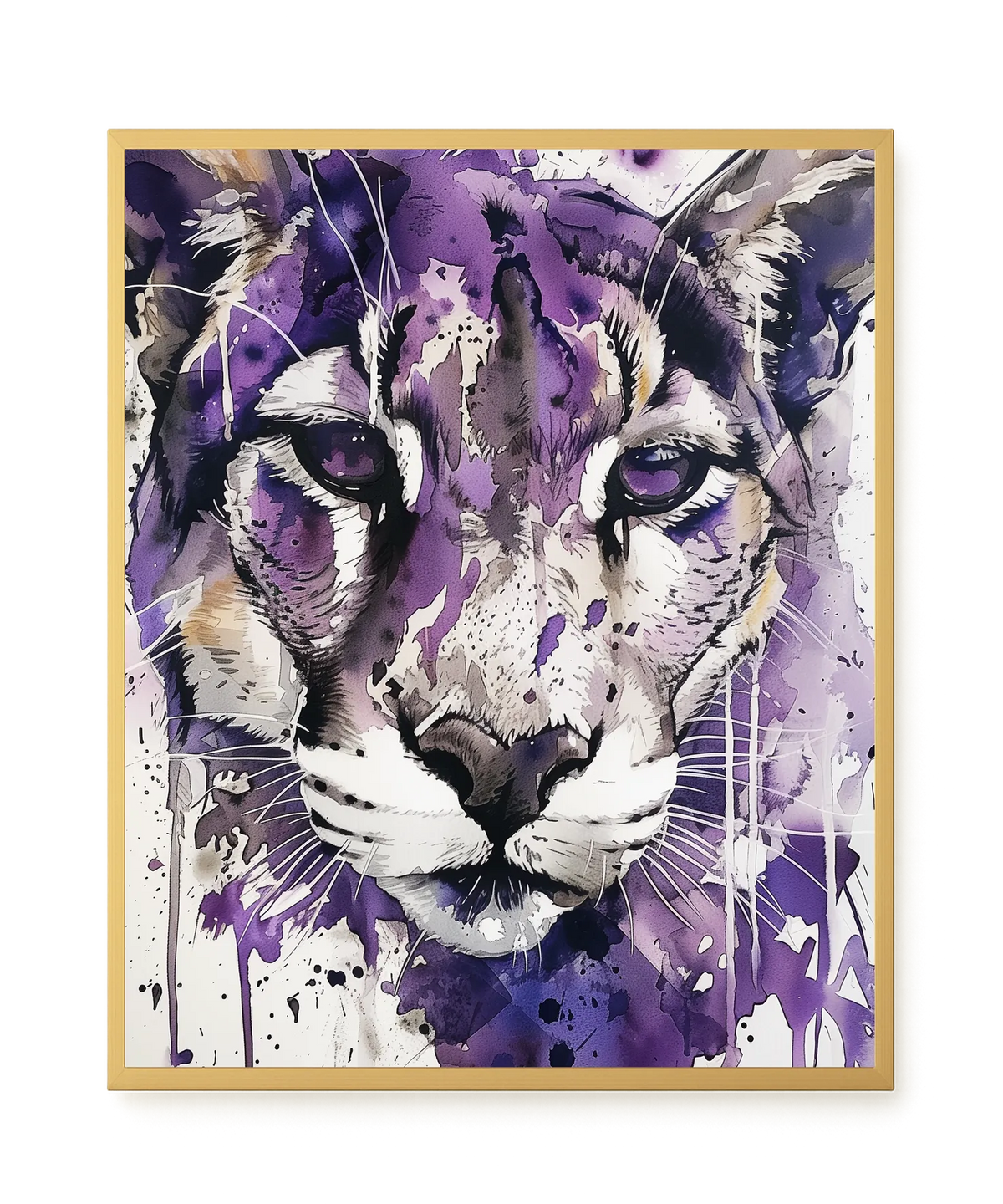 Watercolor Lion Canvas Wall Art