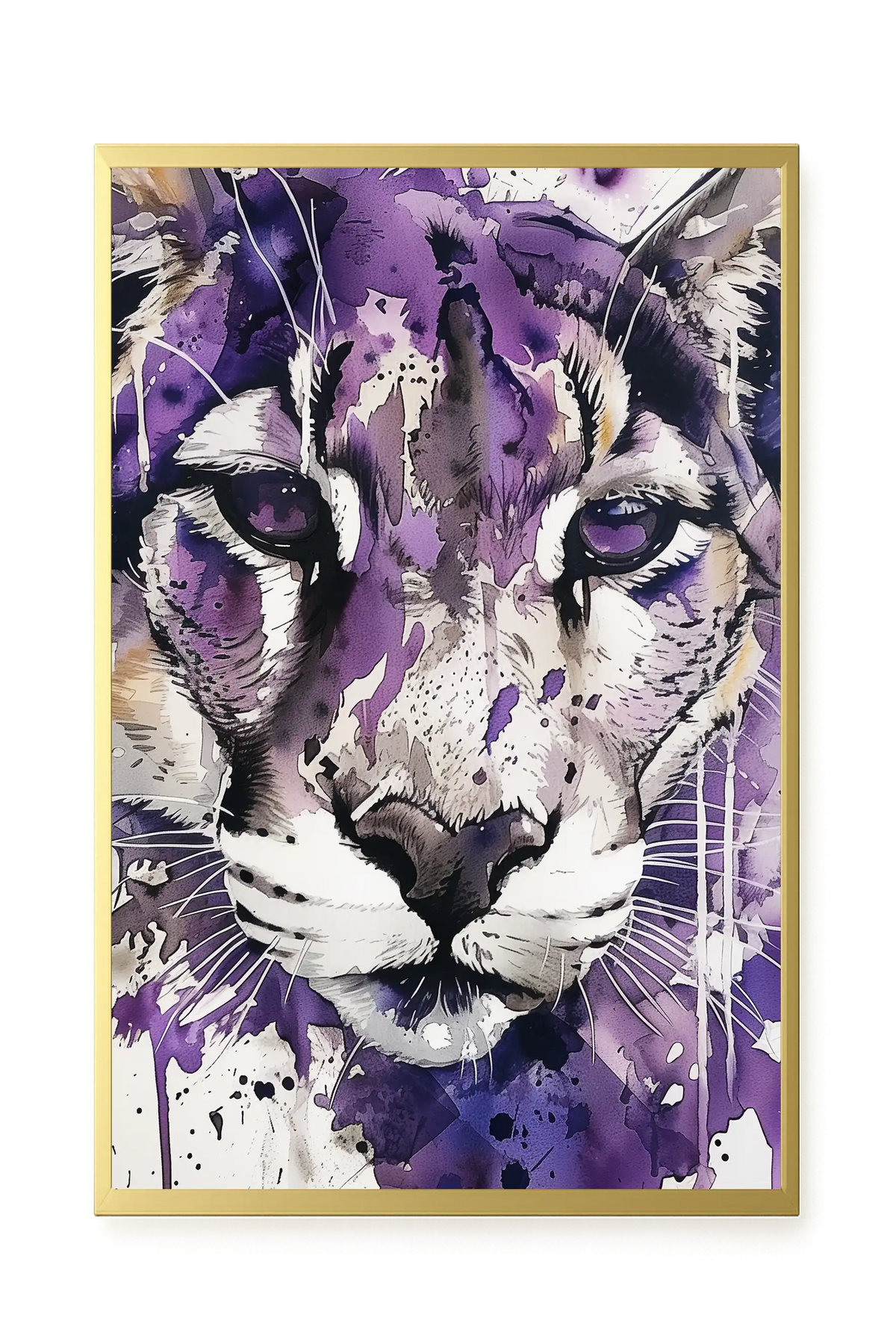 Watercolor Lion Canvas Wall Art