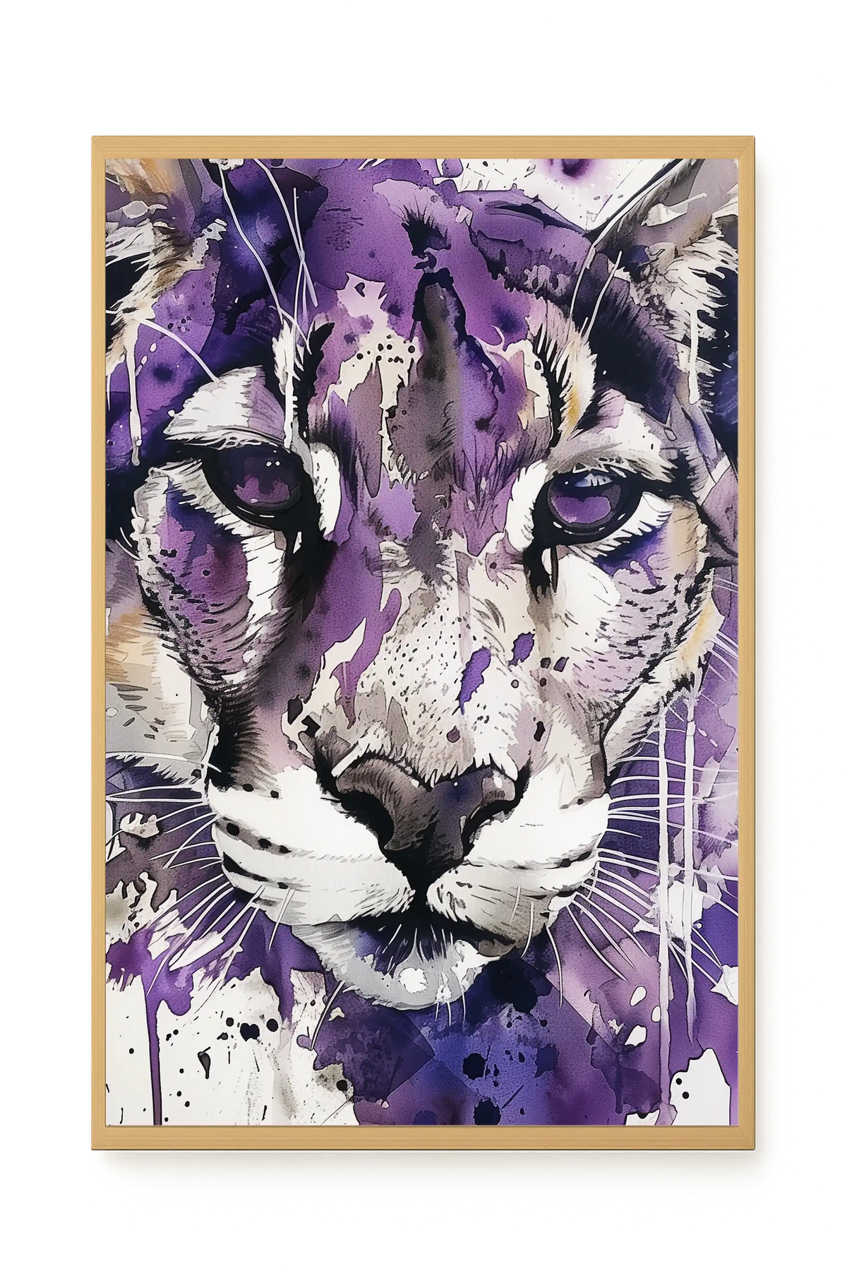 Watercolor Lion Canvas Wall Art