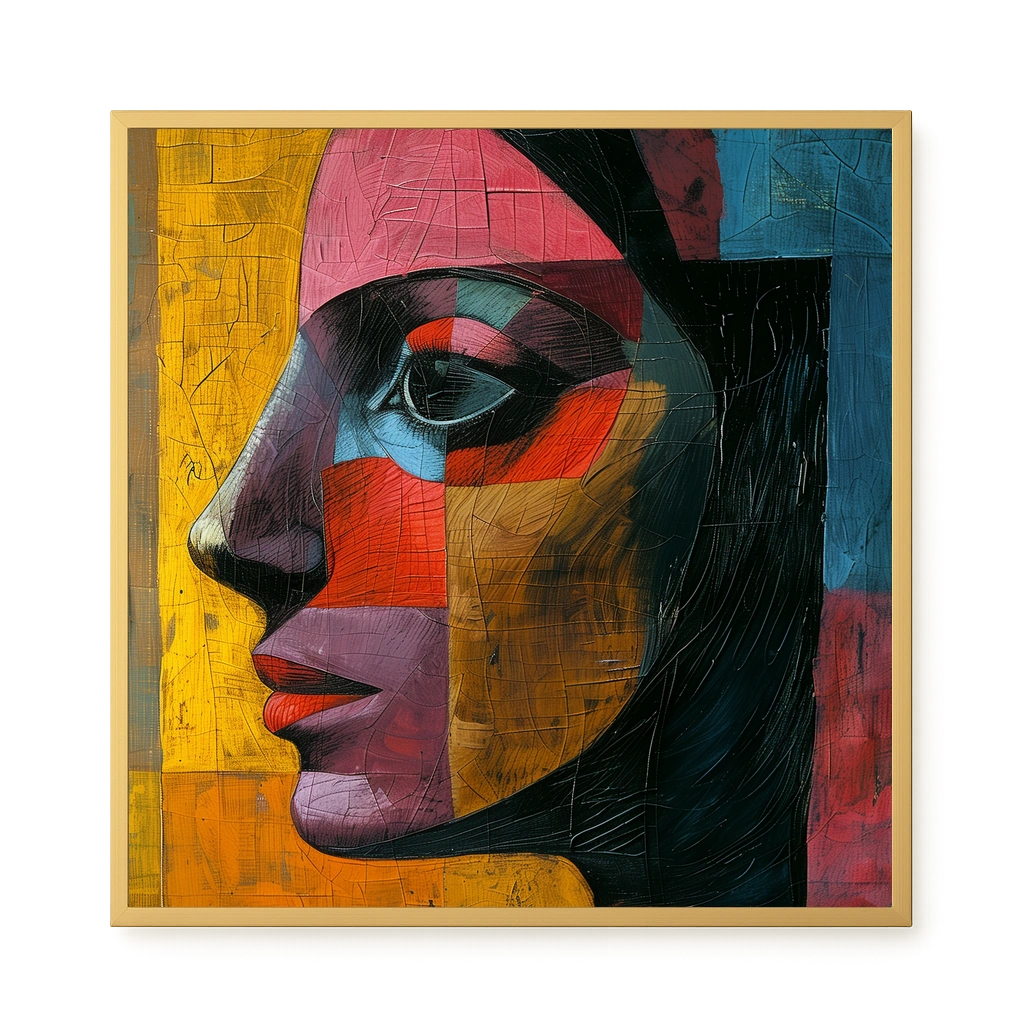 Geometric Portrait Canvas Wall Art
