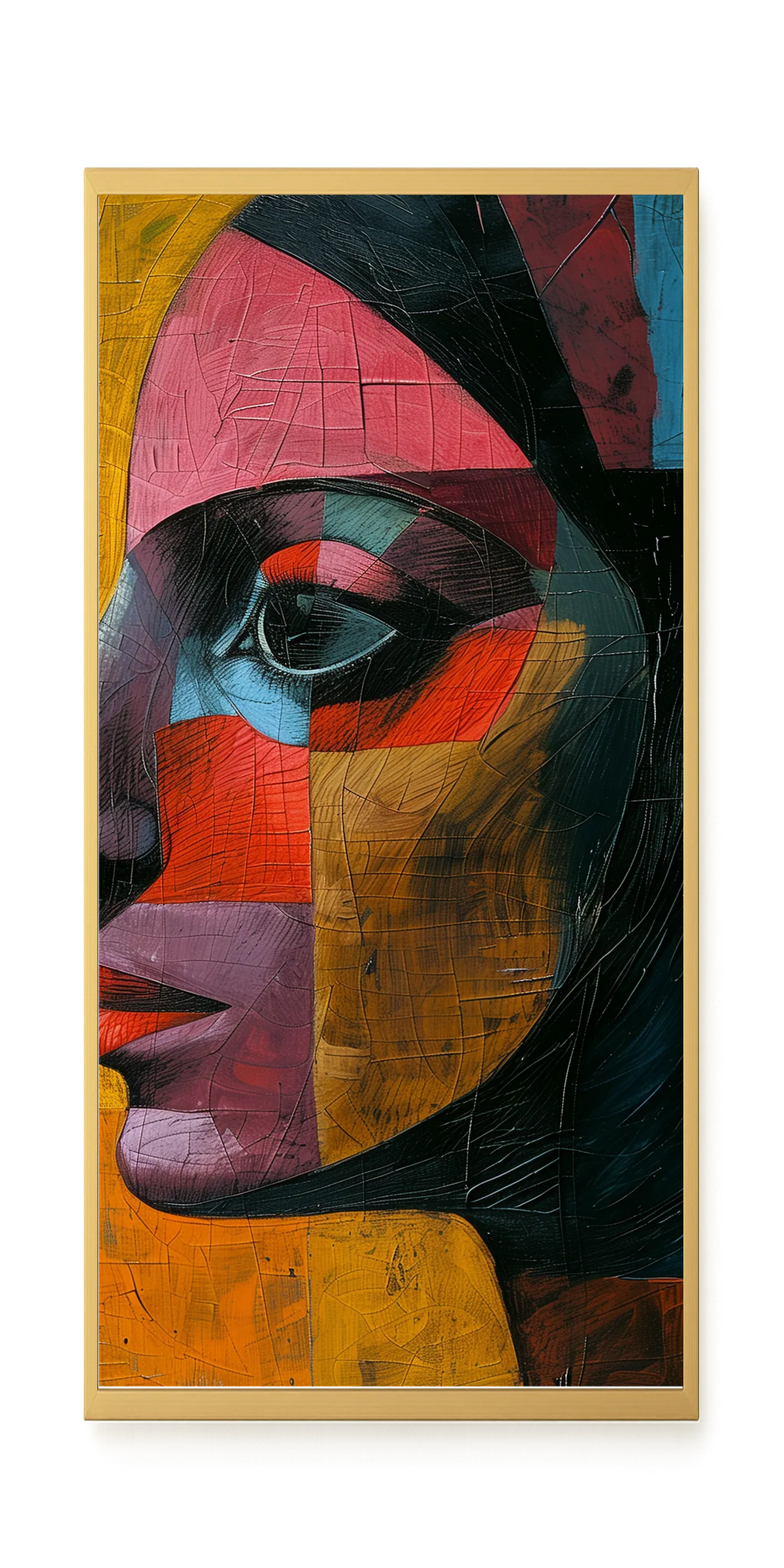 Geometric Portrait Canvas Wall Art