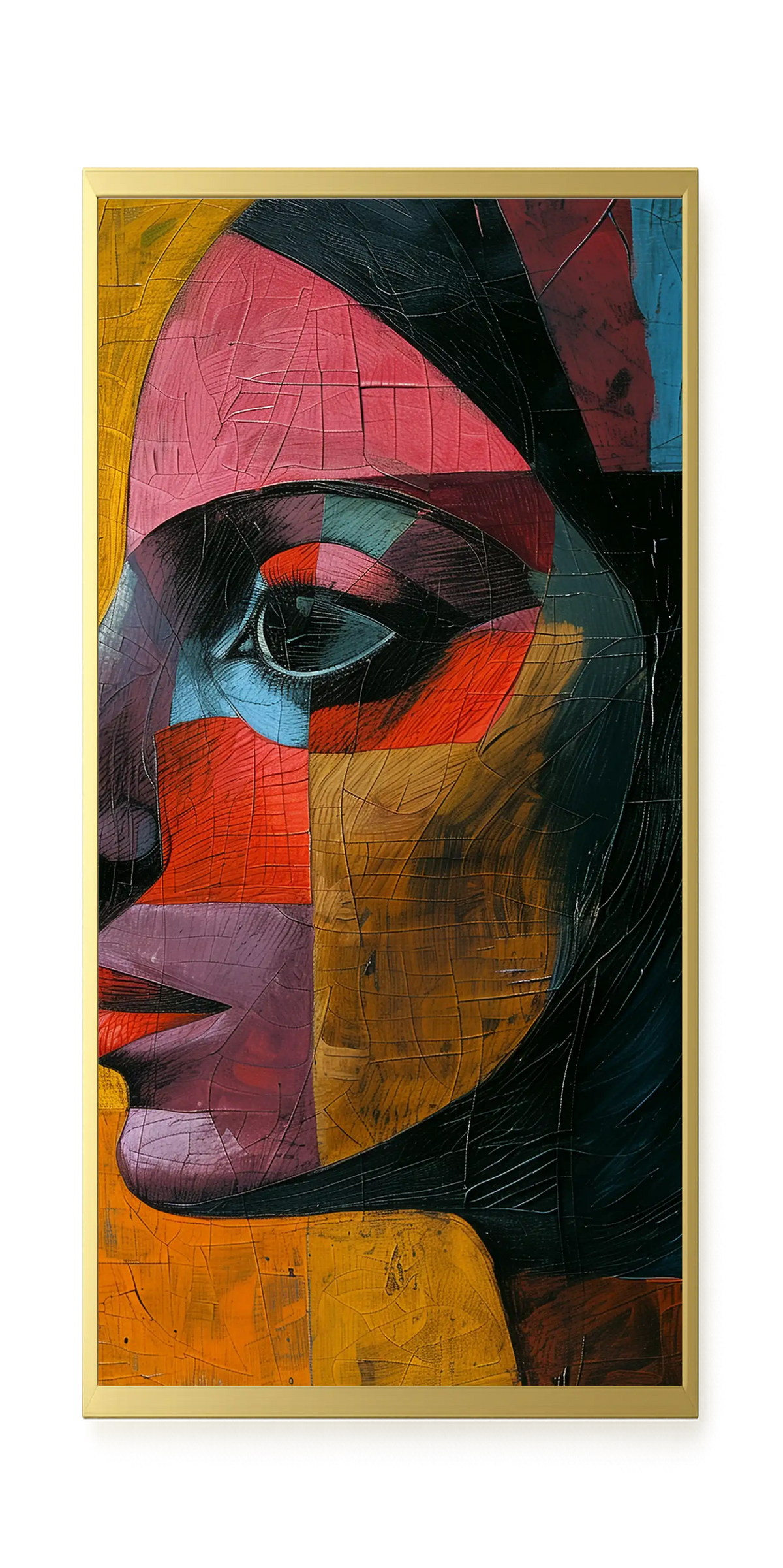 Geometric Portrait Canvas Wall Art