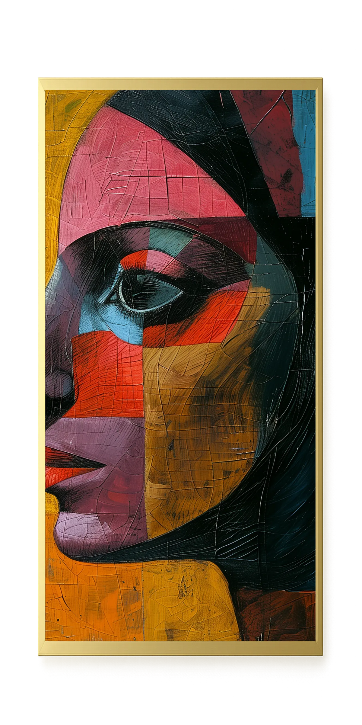 Geometric Portrait Canvas Wall Art