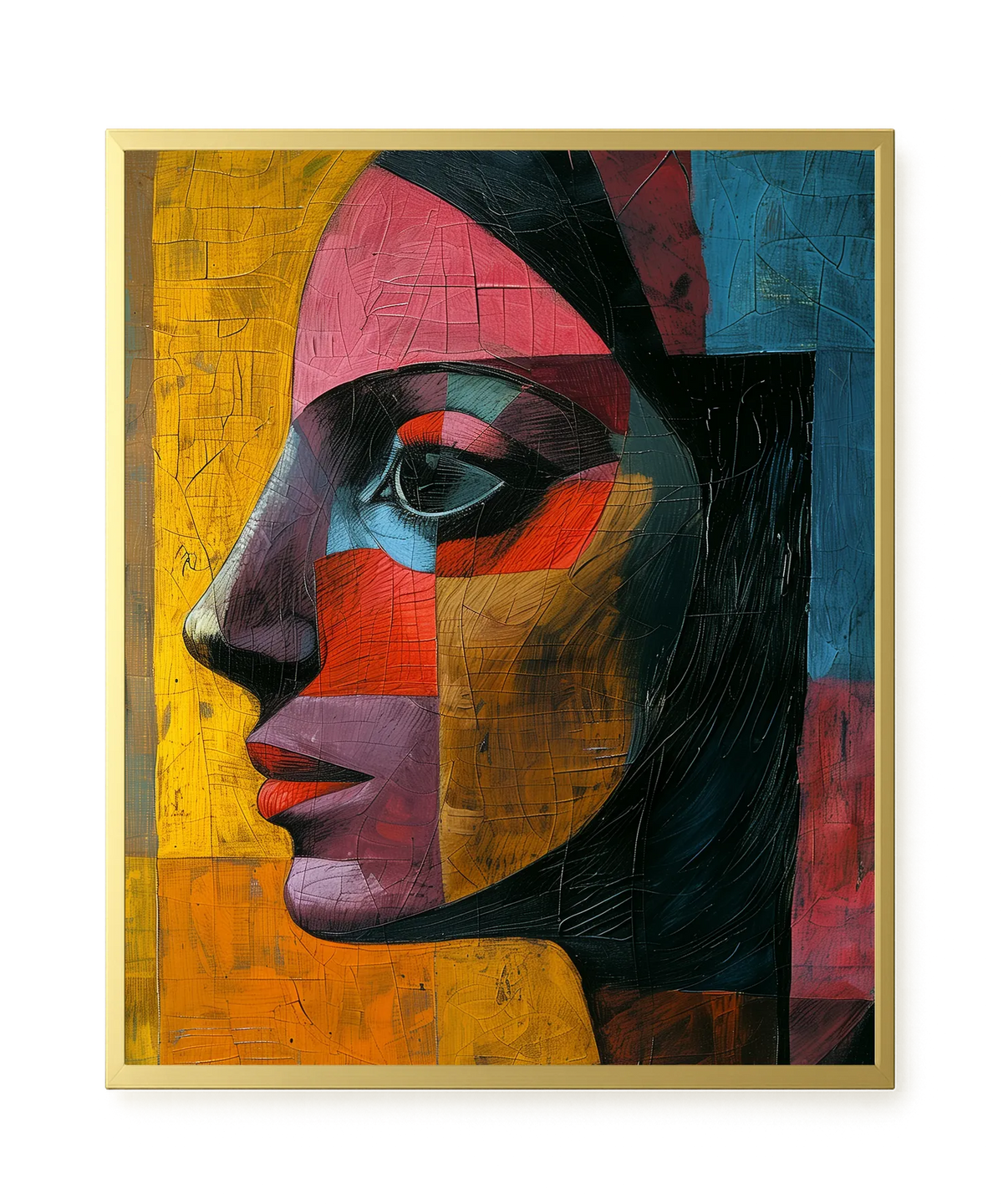 Geometric Portrait Canvas Wall Art