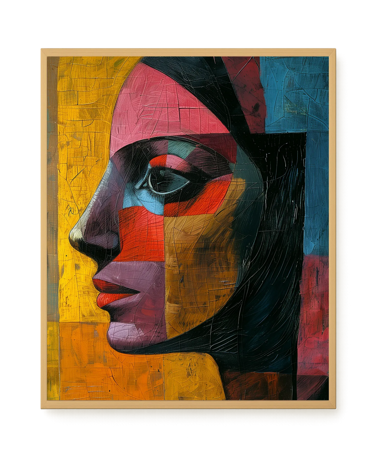 Geometric Portrait Canvas Wall Art