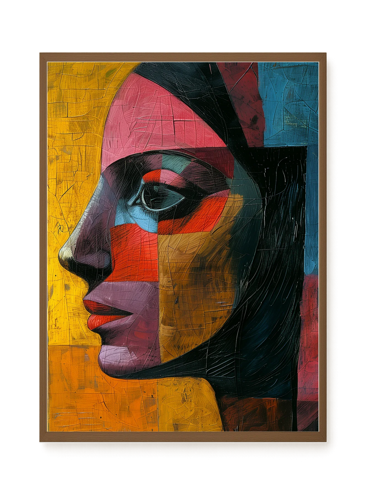 Geometric Portrait Canvas Wall Art