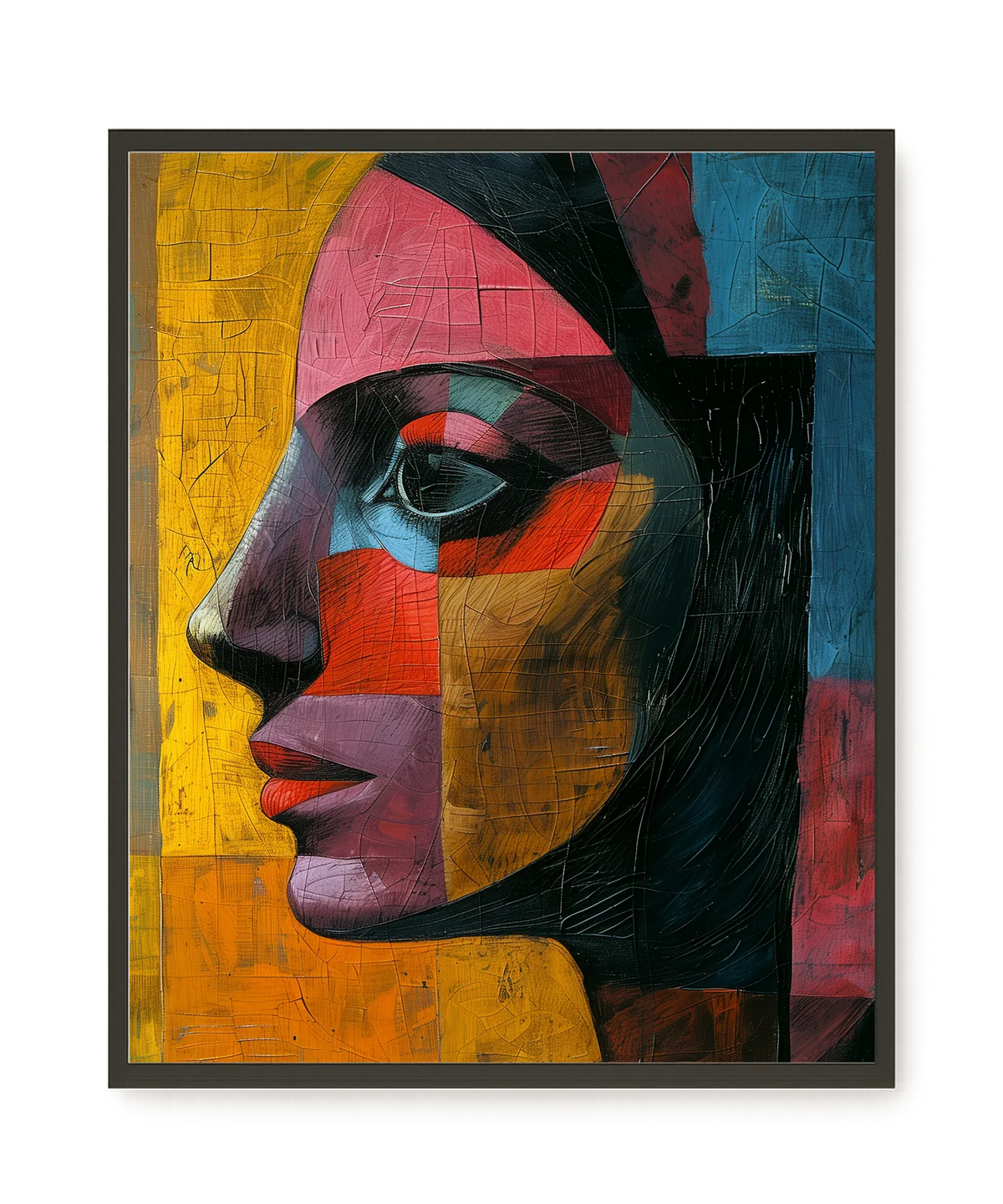 Geometric Portrait Canvas Wall Art