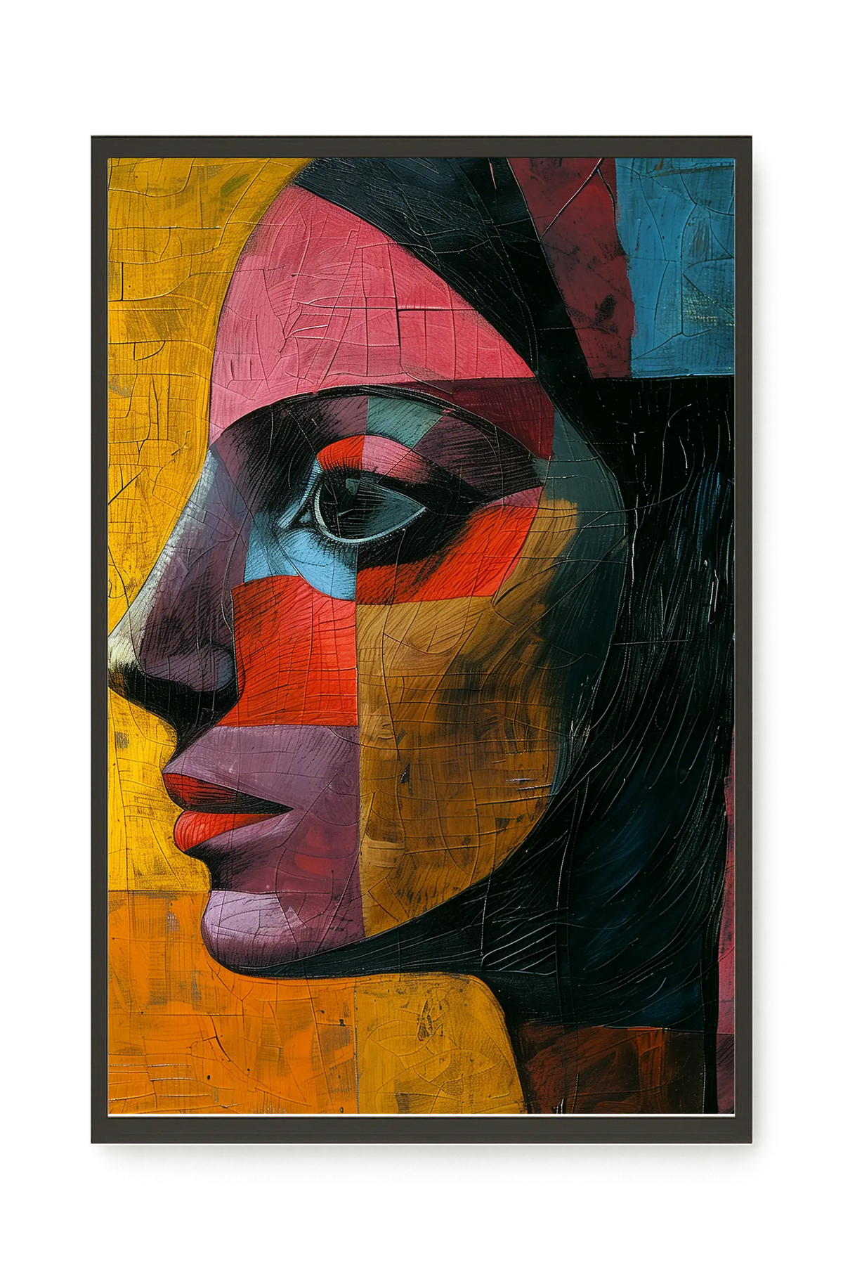 Geometric Portrait Canvas Wall Art