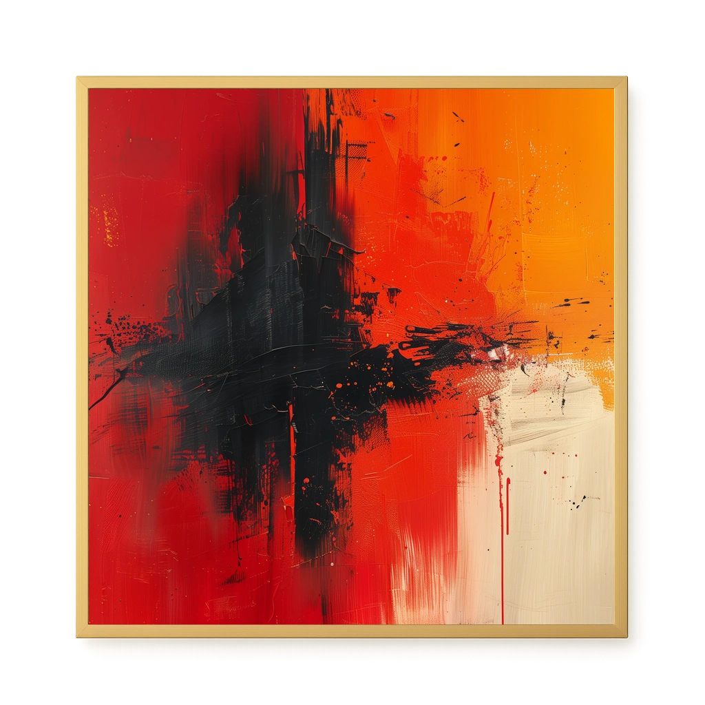 Color Clash Canvas Wall Art