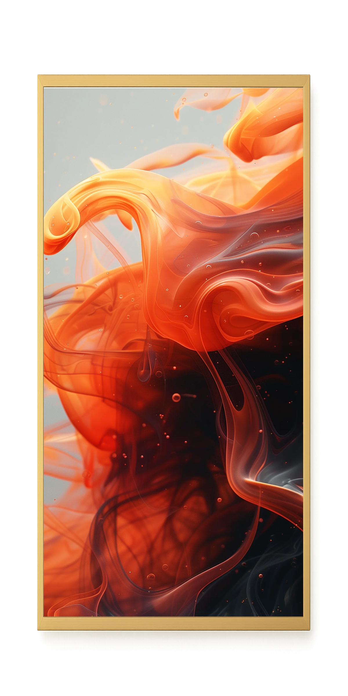 Fiery Abstract Flow Canvas Wall Art