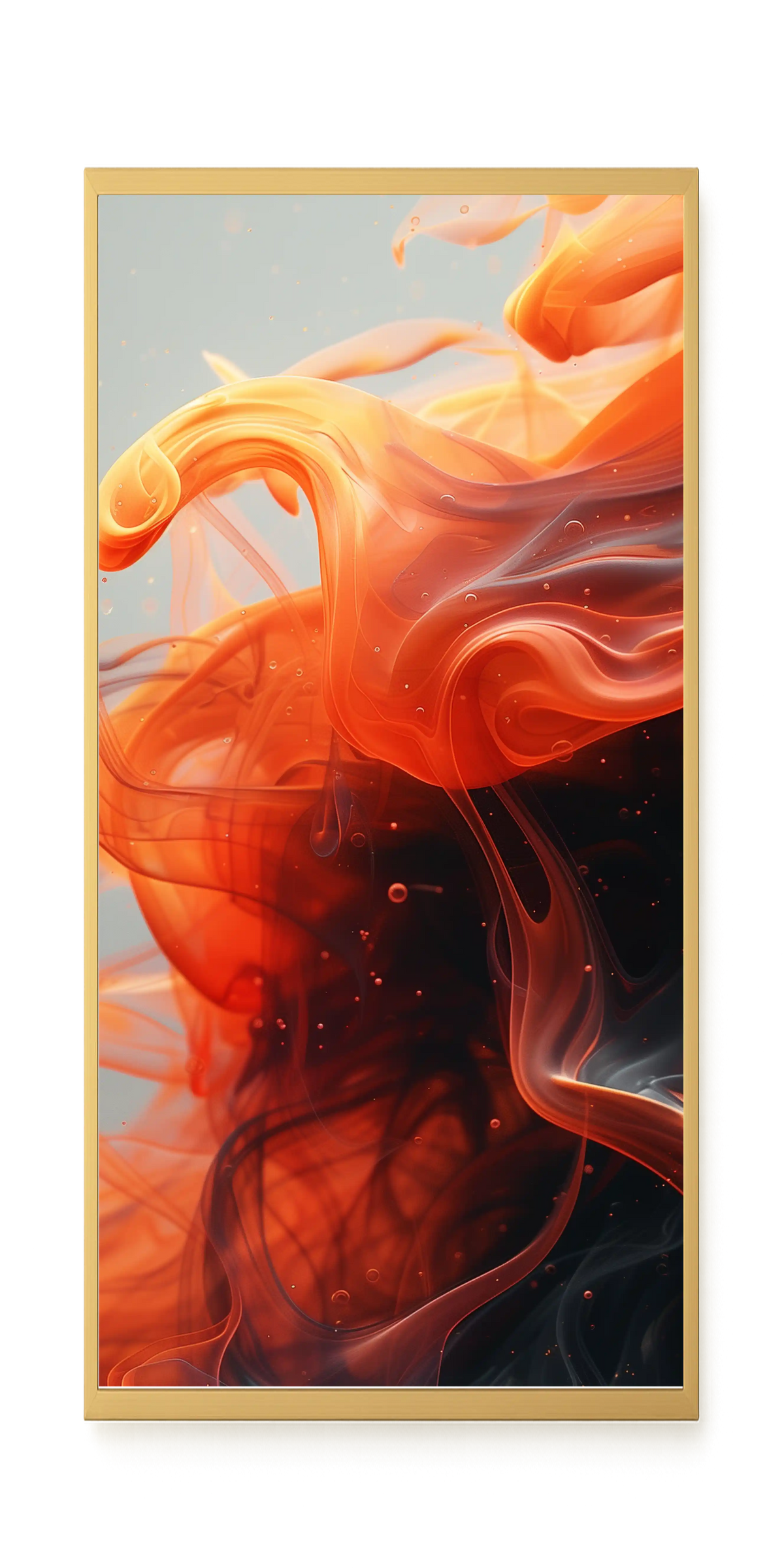 Fiery Abstract Flow Canvas Wall Art