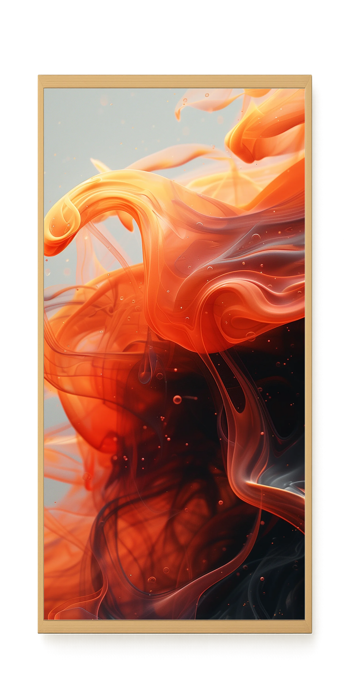 Fiery Abstract Flow Canvas Wall Art