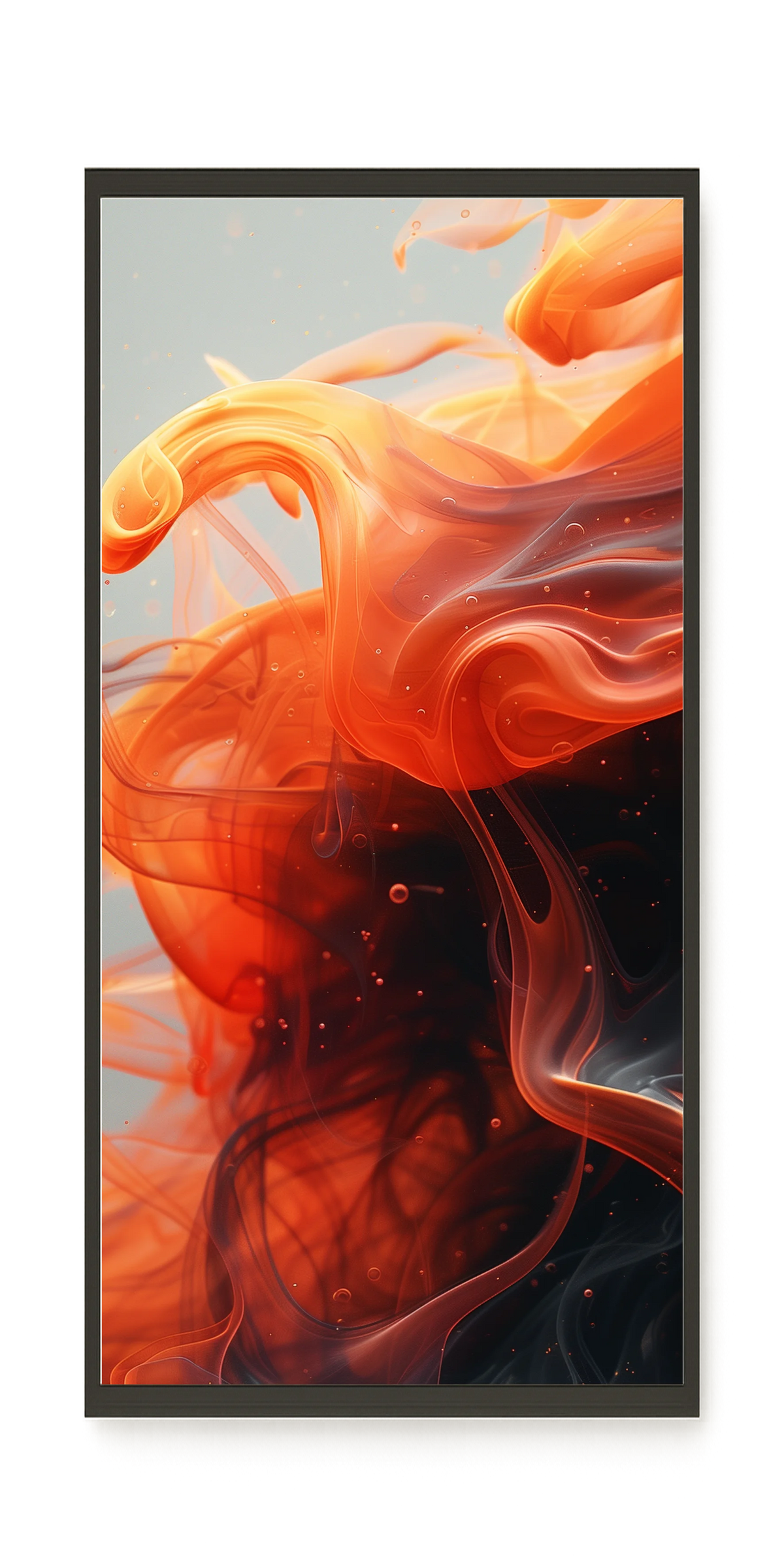 Fiery Abstract Flow Canvas Wall Art