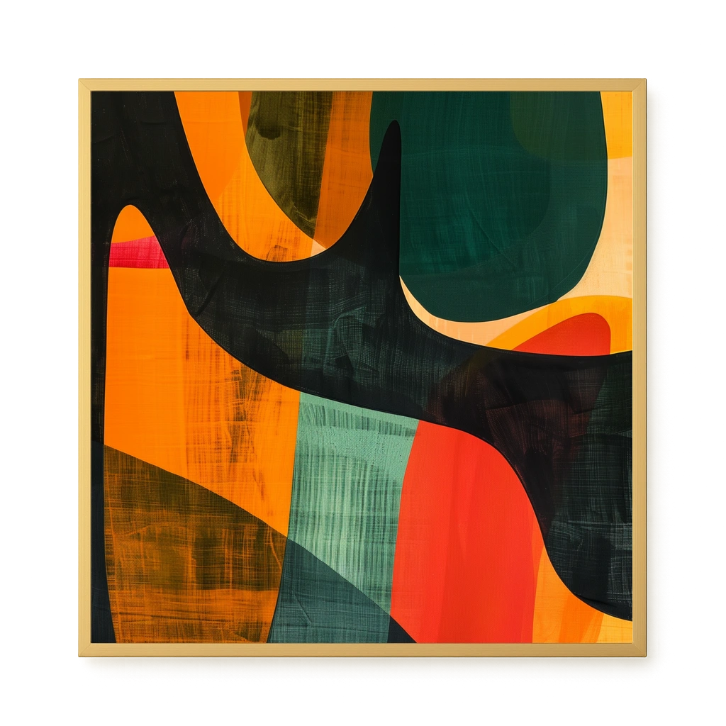 Interwoven Color Waves Canvas Wall Art