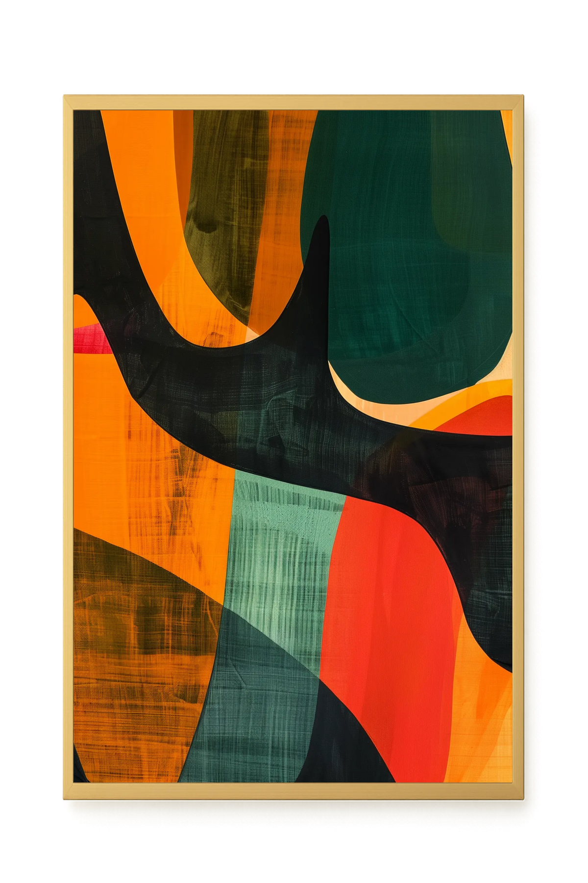 Interwoven Color Waves Canvas Wall Art