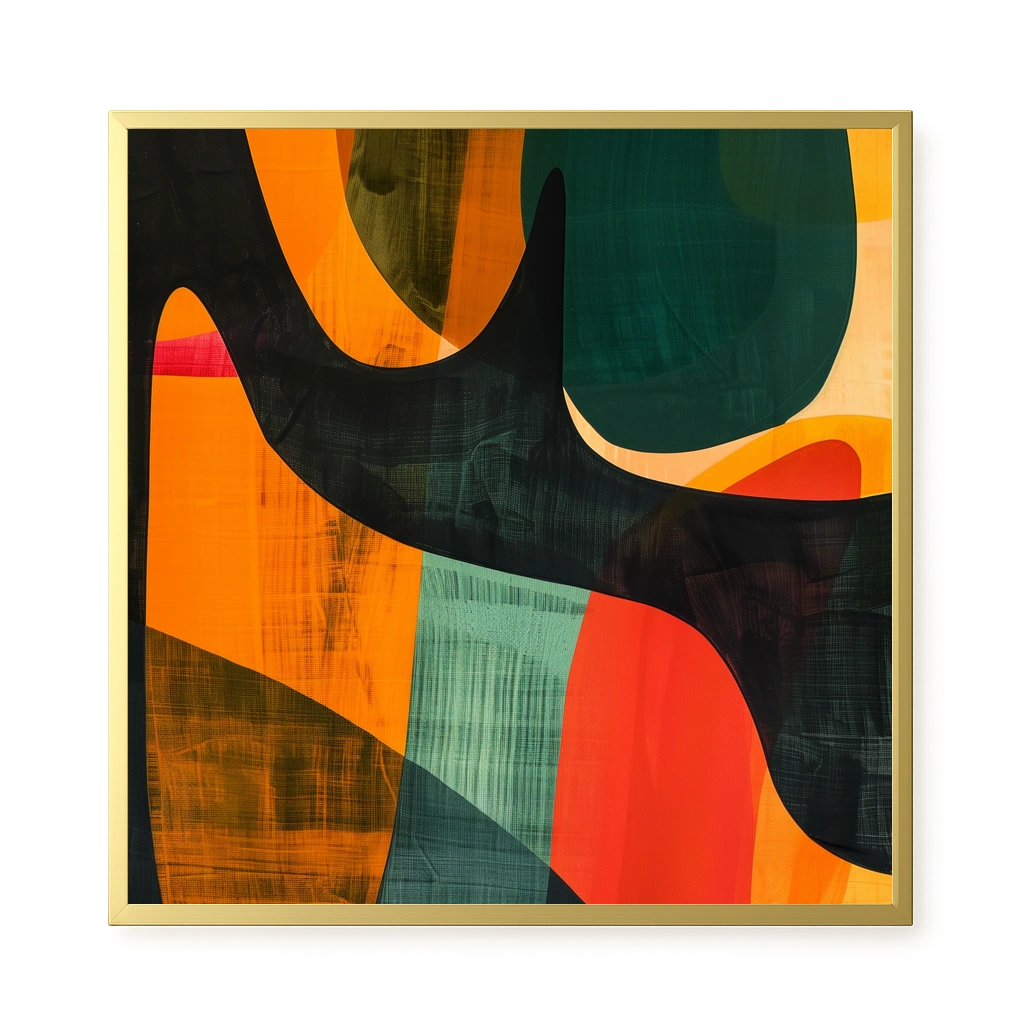 Interwoven Color Waves Canvas Wall Art