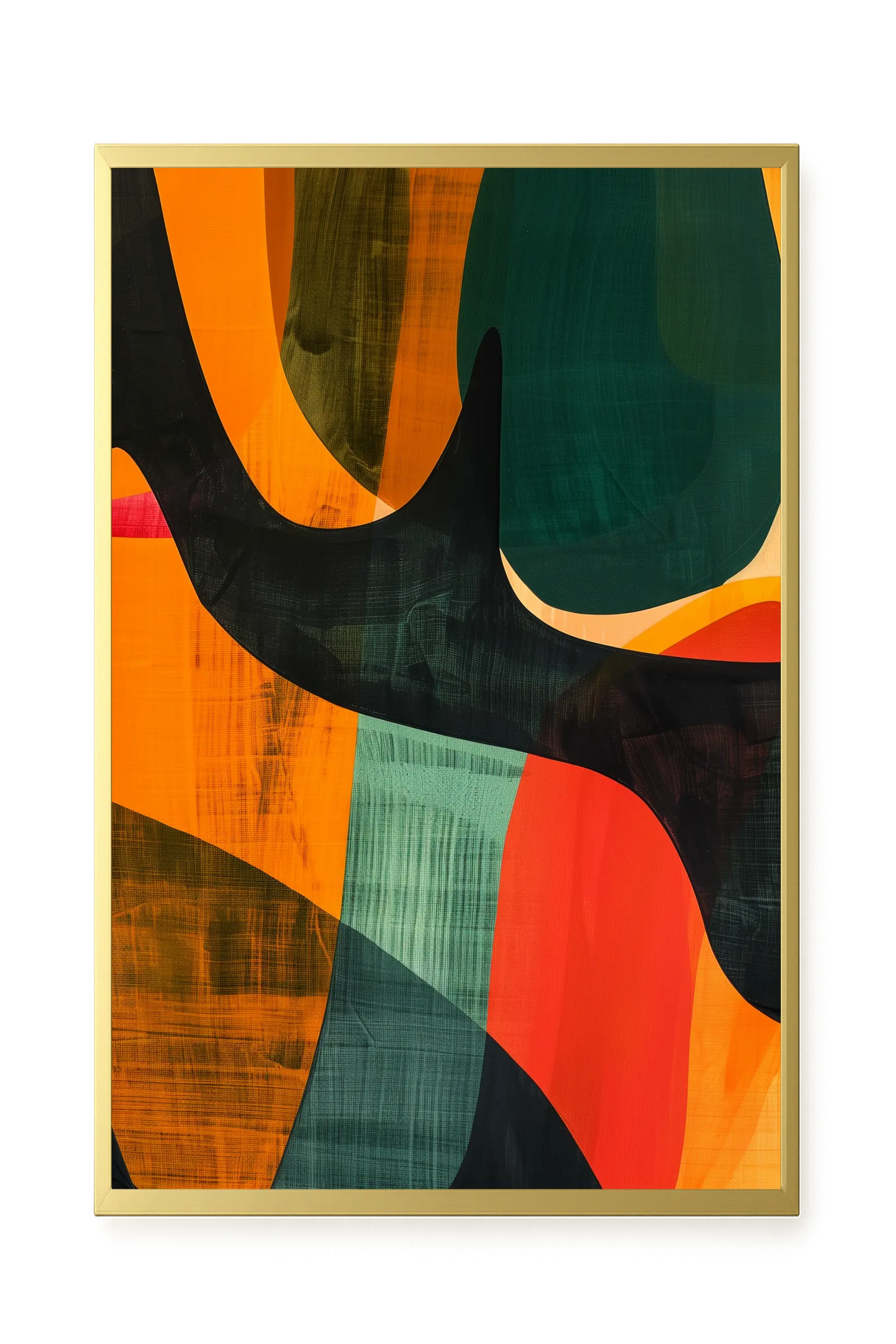 Interwoven Color Waves Canvas Wall Art