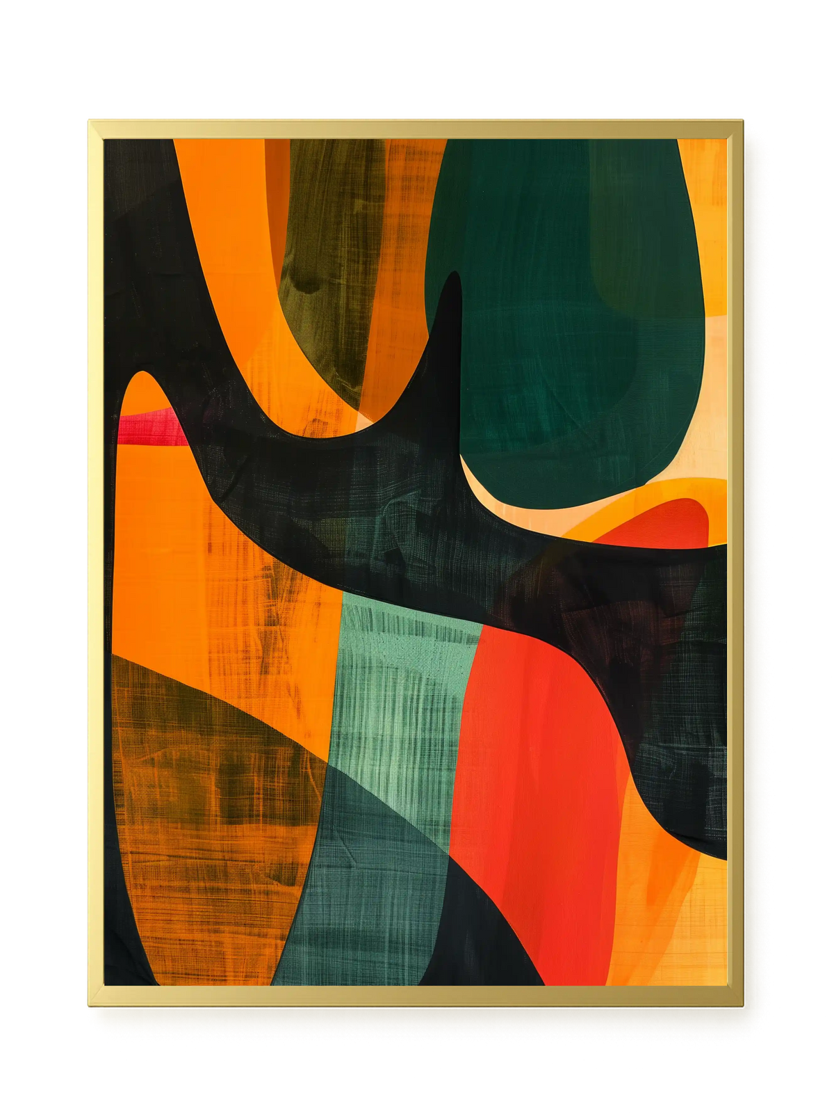 Interwoven Color Waves Canvas Wall Art