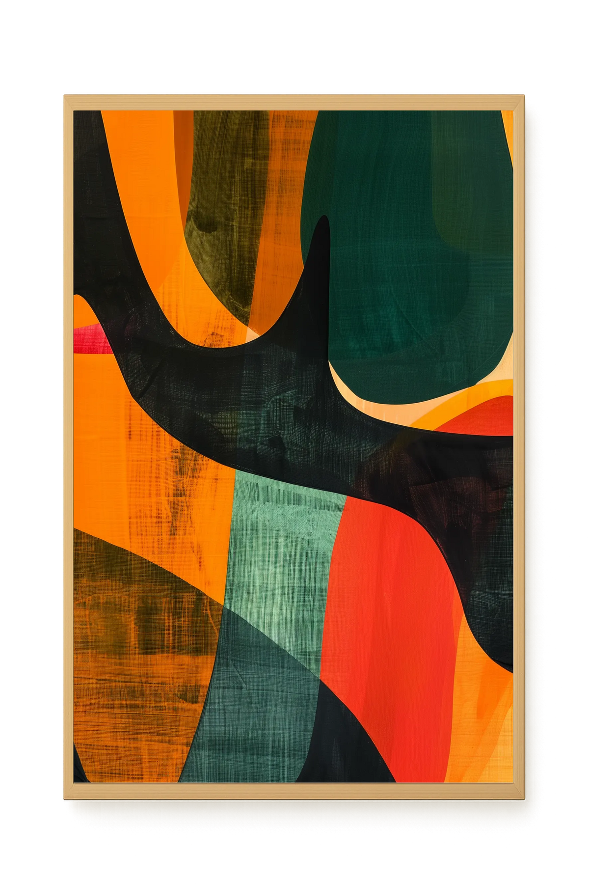 Interwoven Color Waves Canvas Wall Art