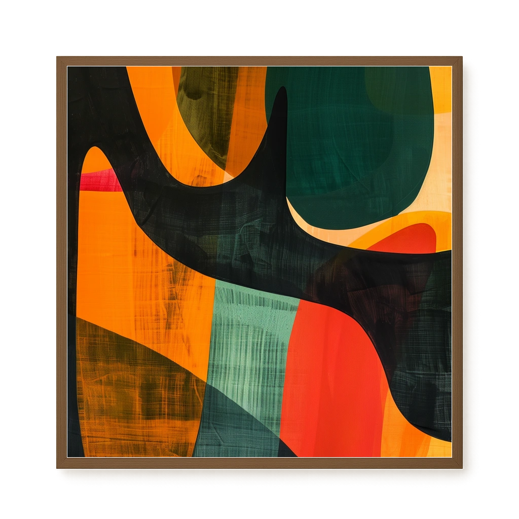 Interwoven Color Waves Canvas Wall Art