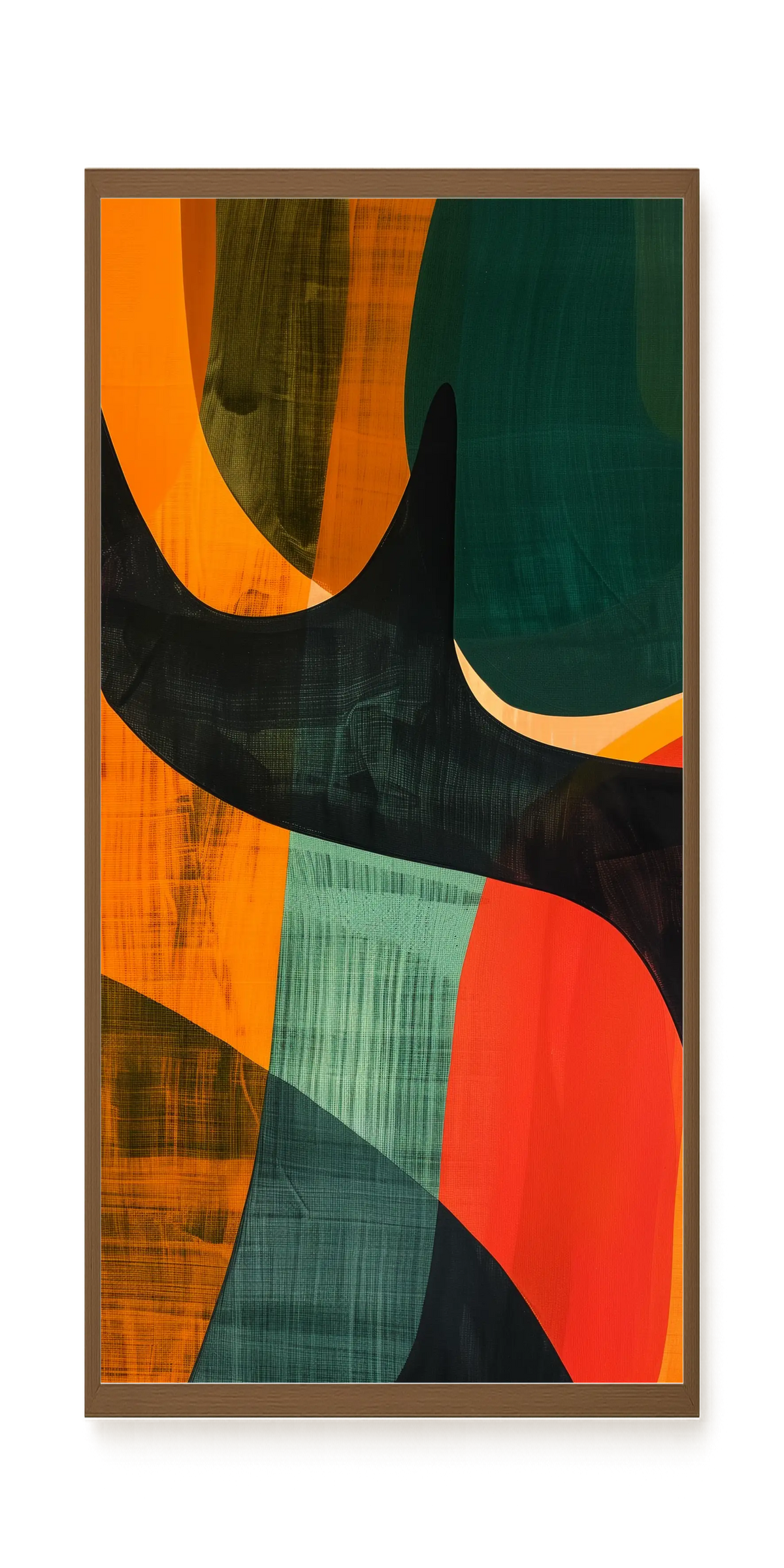 Interwoven Color Waves Canvas Wall Art