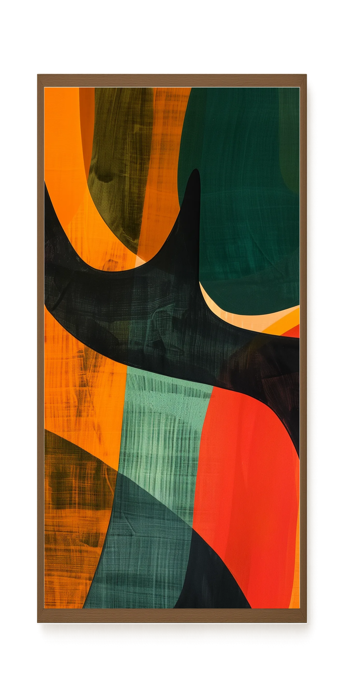 Interwoven Color Waves Canvas Wall Art