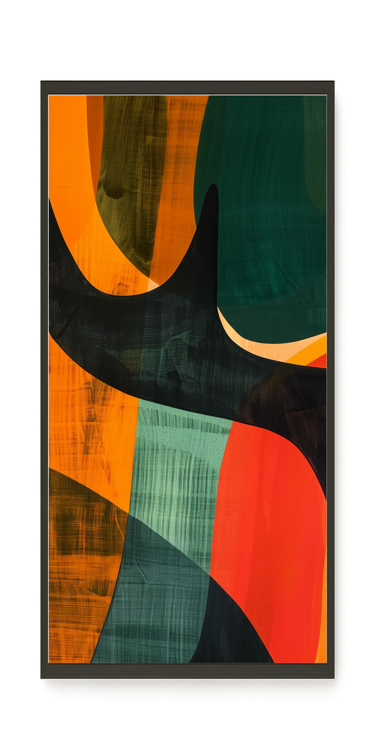 Interwoven Color Waves Canvas Wall Art