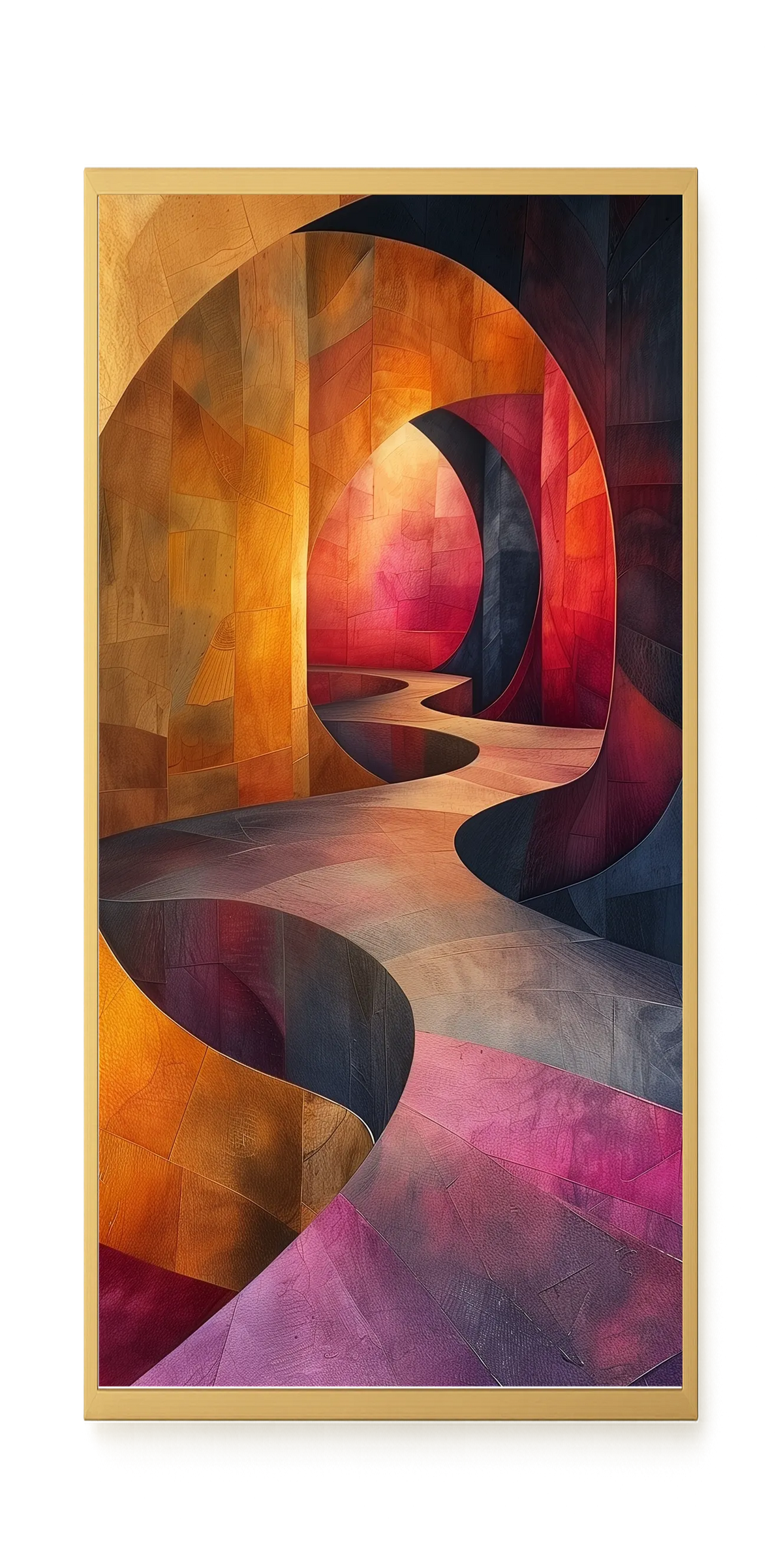 Winding Color Path Canvas Wall Art