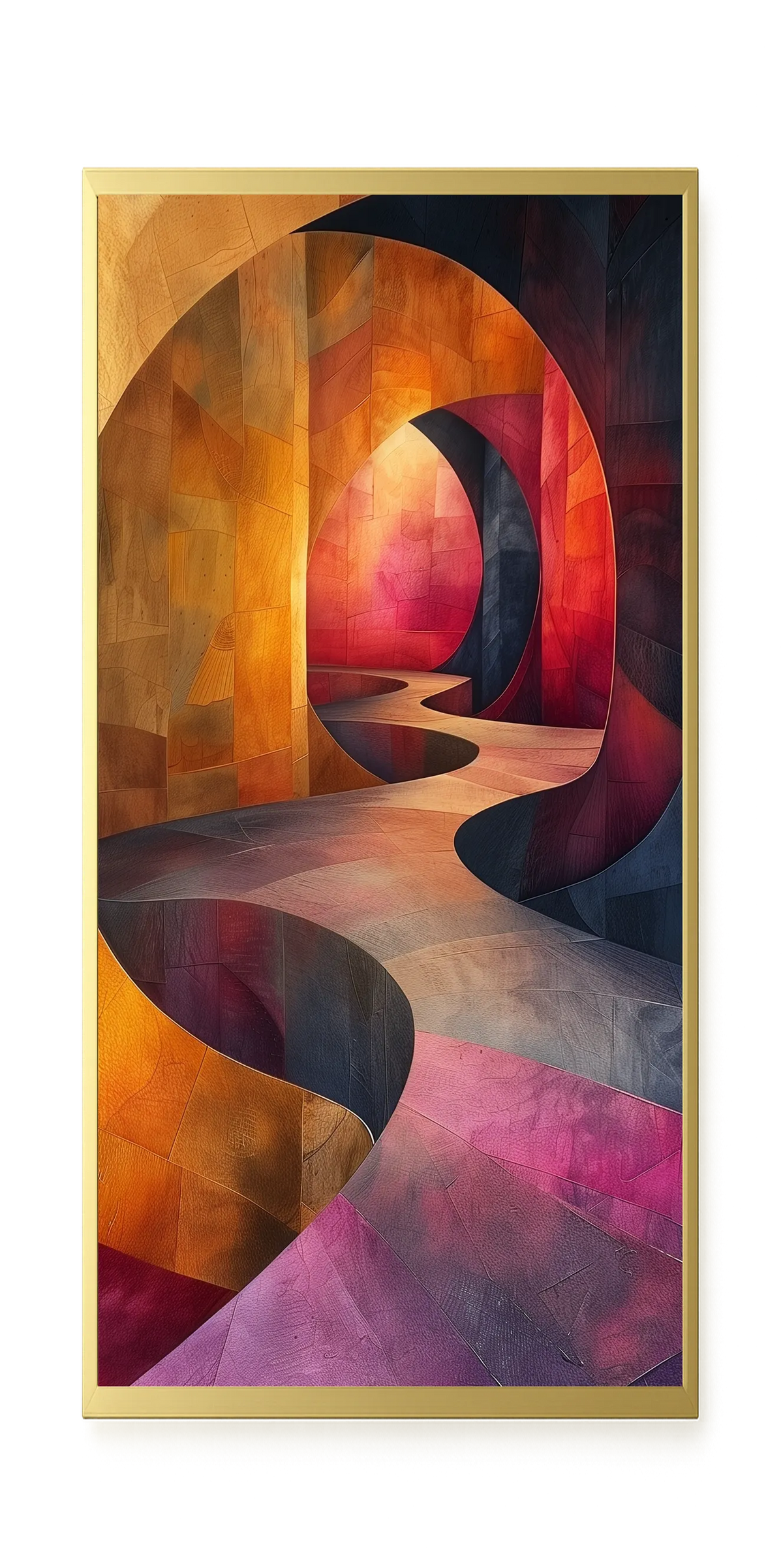 Winding Color Path Canvas Wall Art