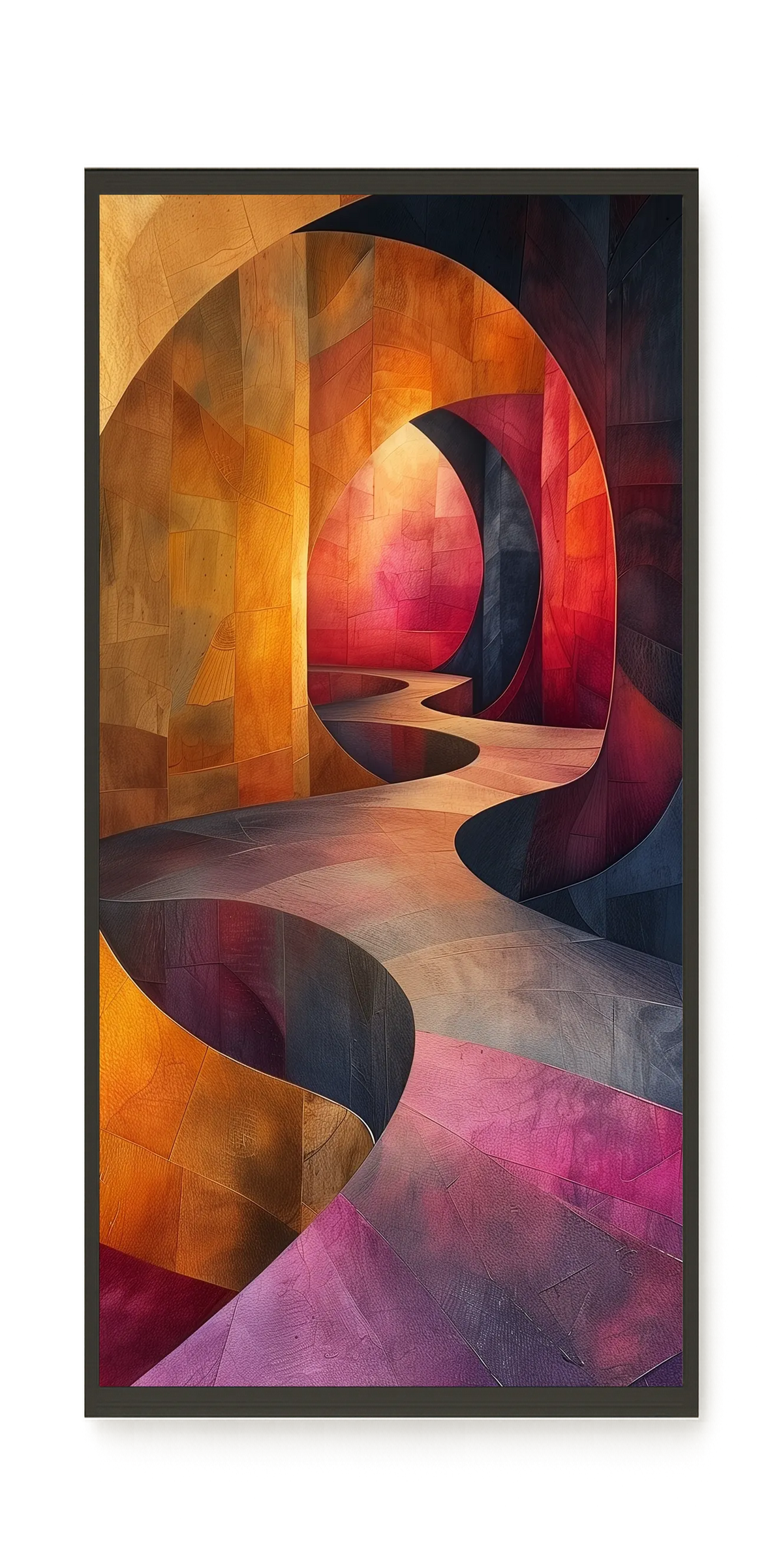 Winding Color Path Canvas Wall Art
