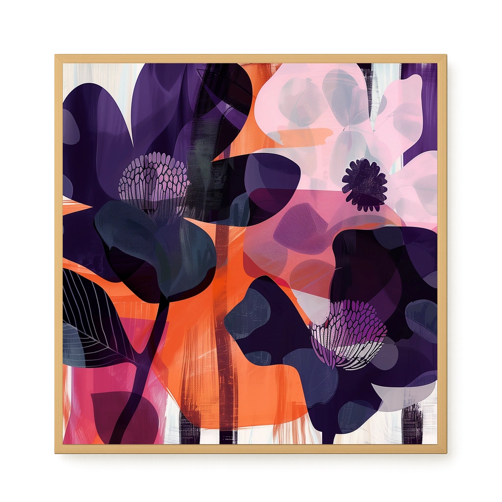 Interwoven Blooms Canvas Wall Art