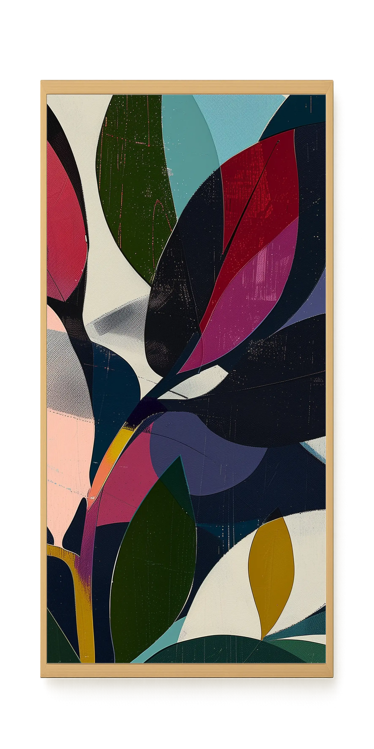 Modern Color Leaves Canvas Print