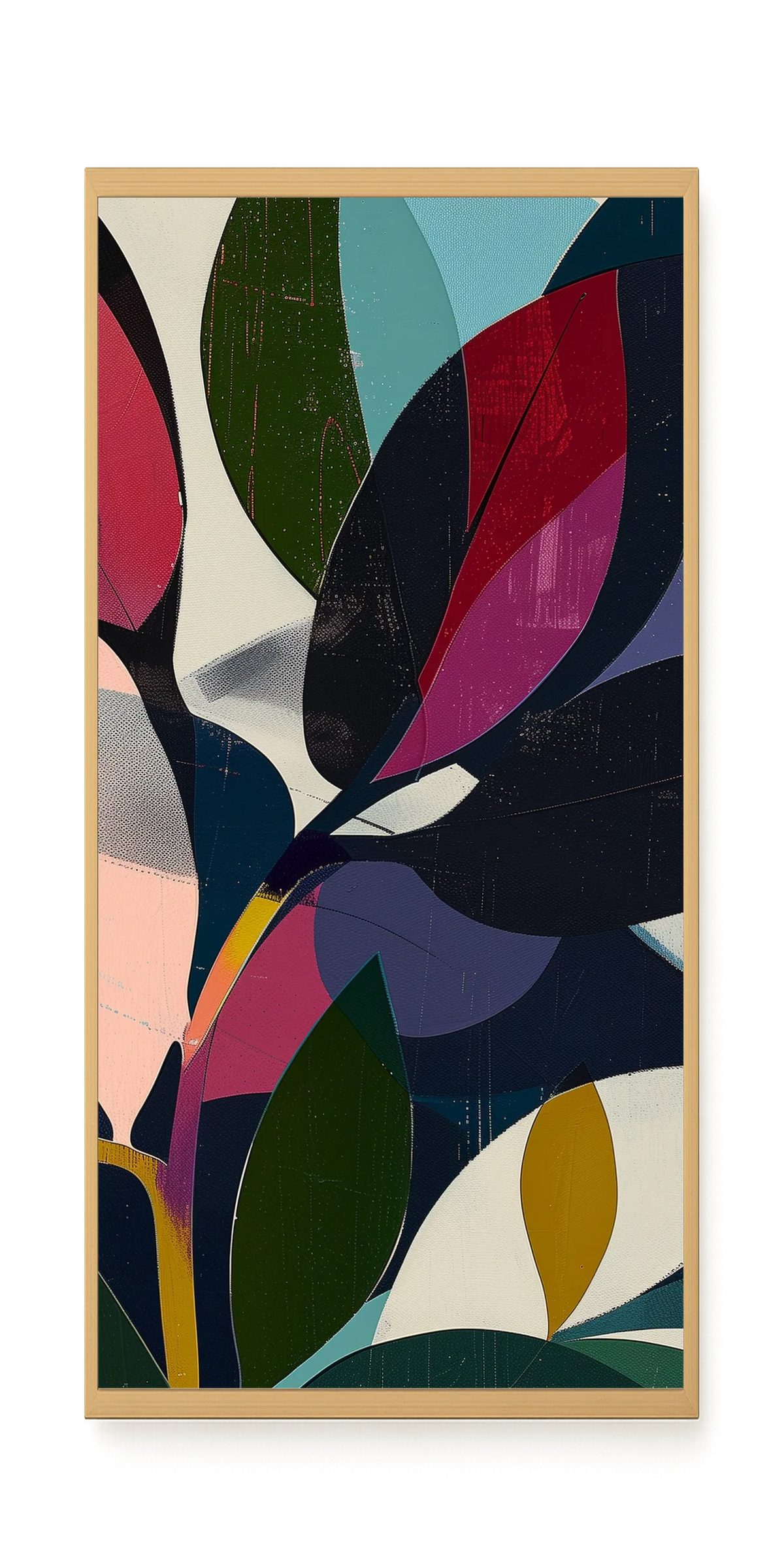 Modern Color Leaves Canvas Print