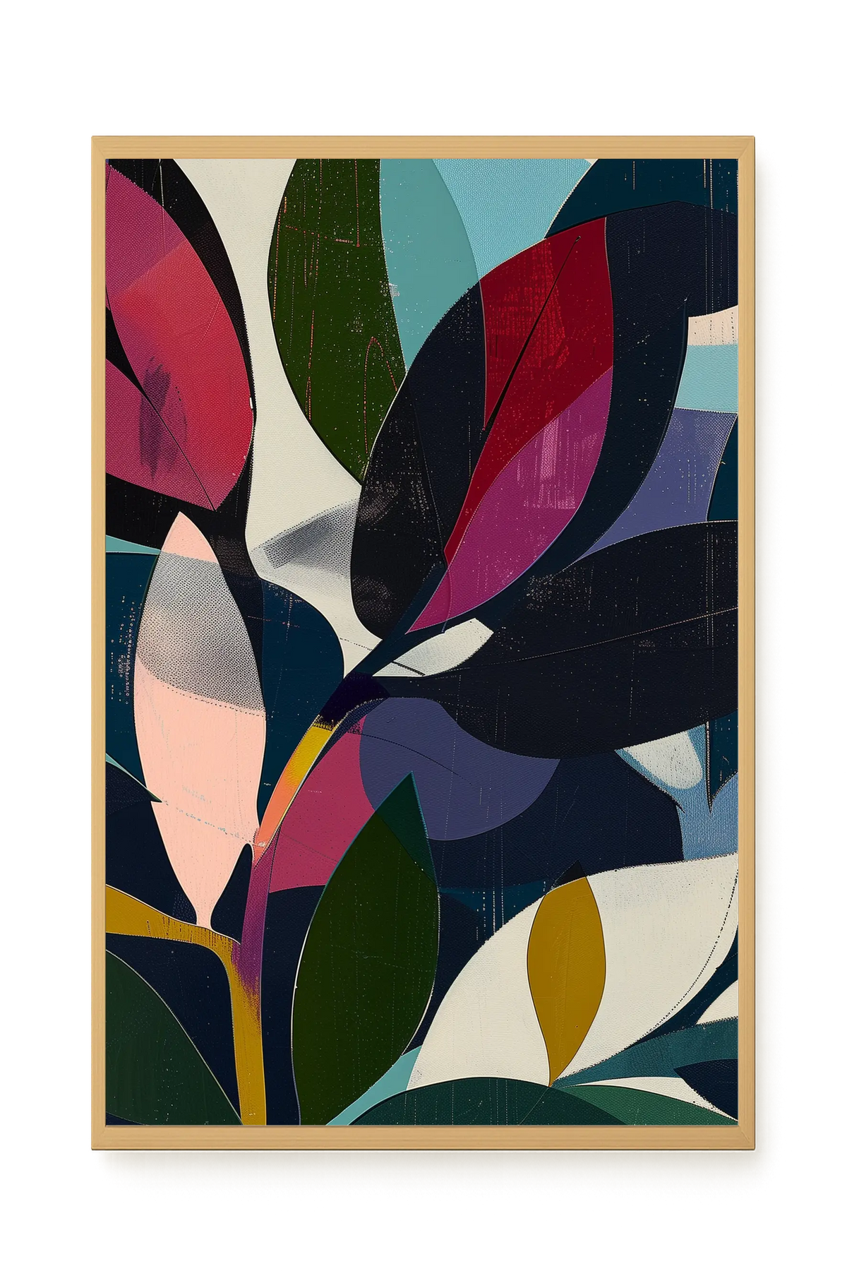 Modern Color Leaves Canvas Print