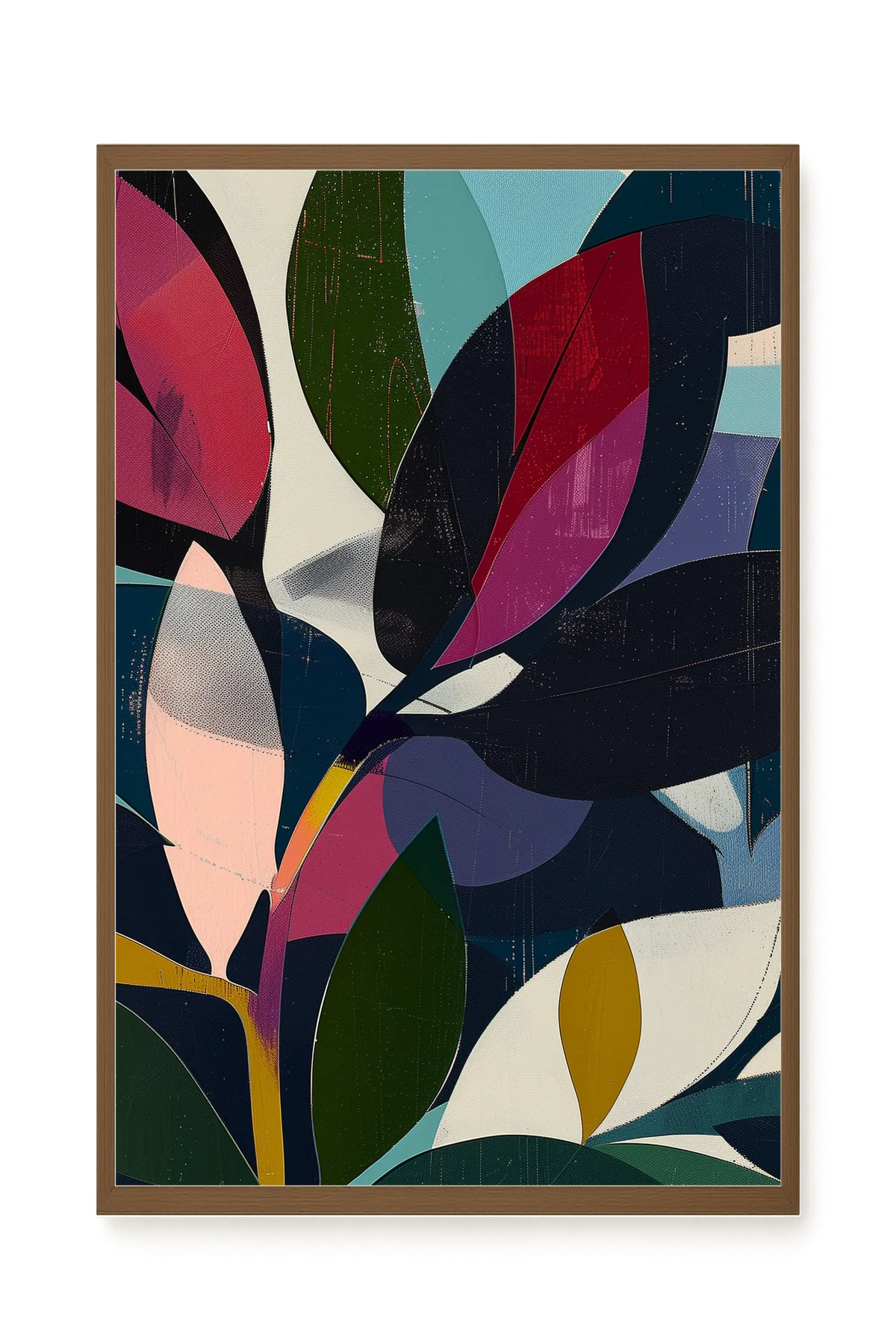 Modern Color Leaves Canvas Print
