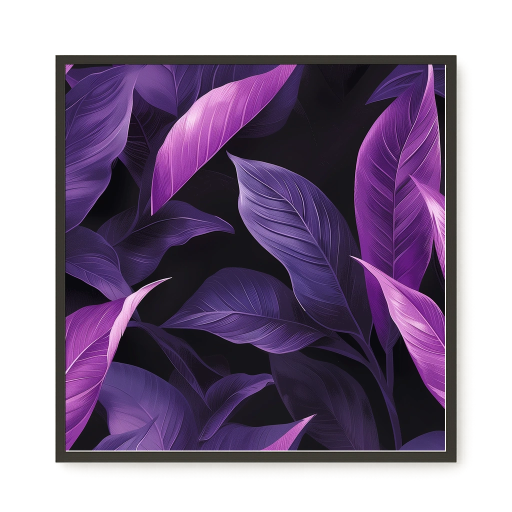 Violet Leaves Canvas Print