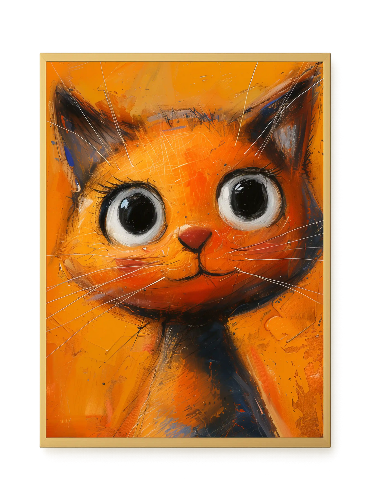 Orange Cat Canvas Wall Art