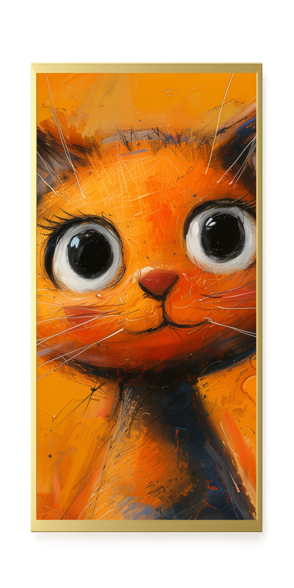 Orange Cat Canvas Wall Art