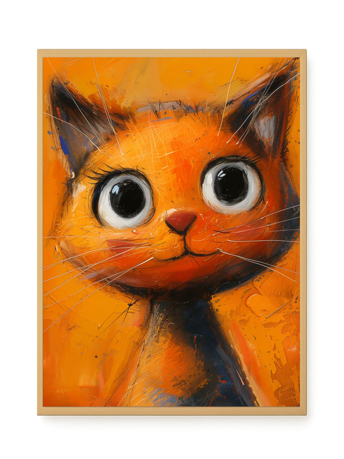 Orange Cat Canvas Wall Art