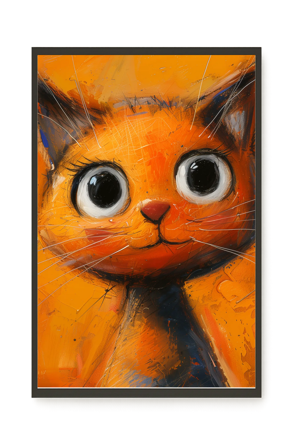 Orange Cat Canvas Wall Art