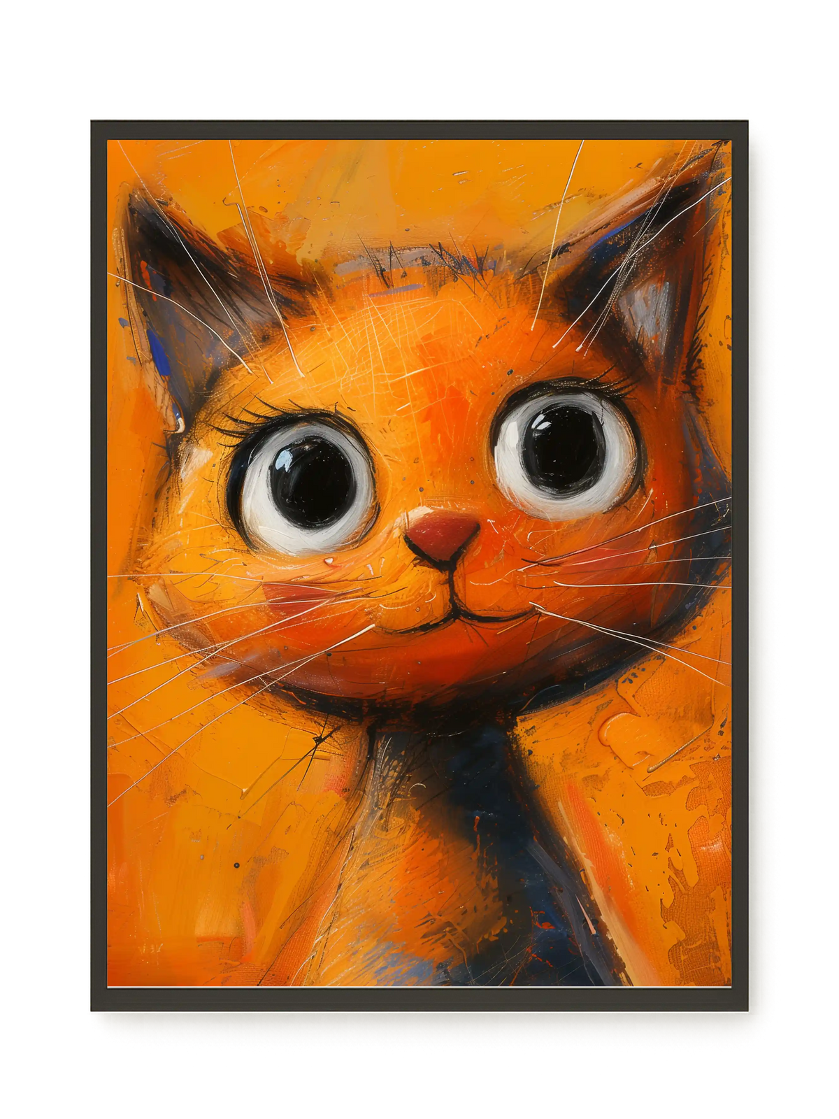 Orange Cat Canvas Wall Art