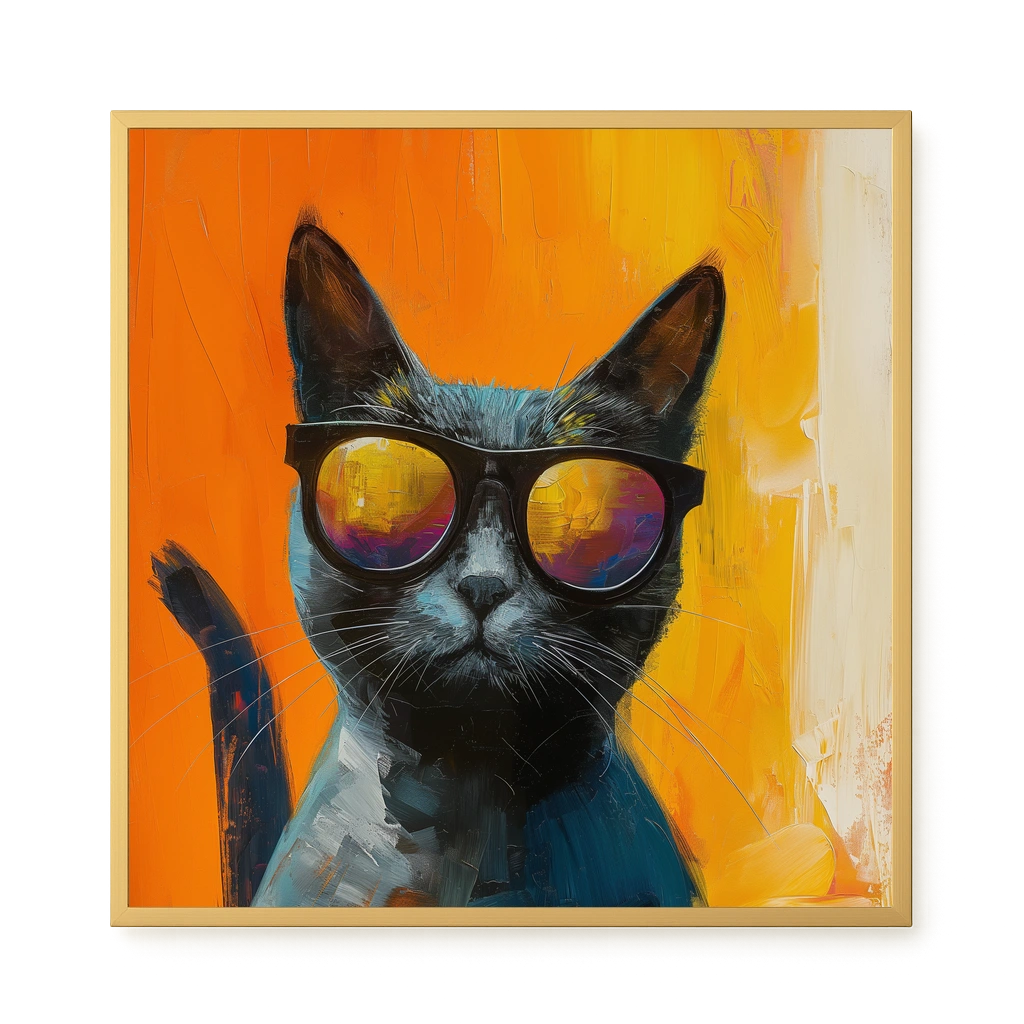 Stylish Cat Canvas Print