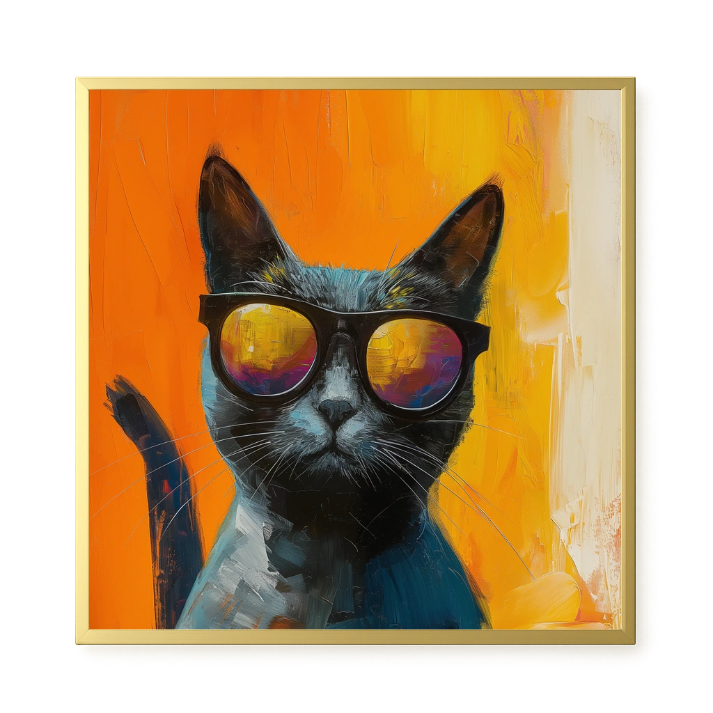 Stylish Cat Canvas Print