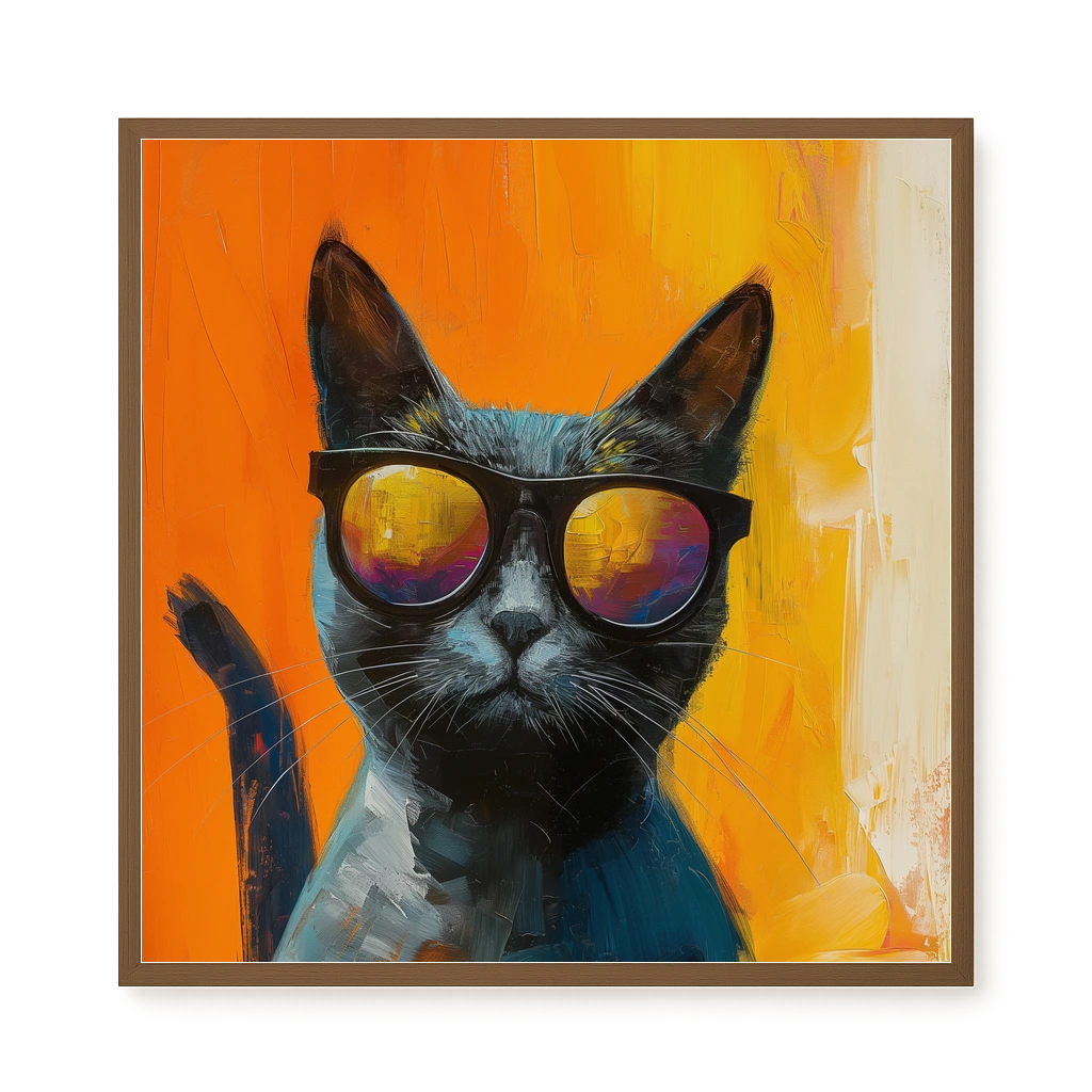Stylish Cat Canvas Print