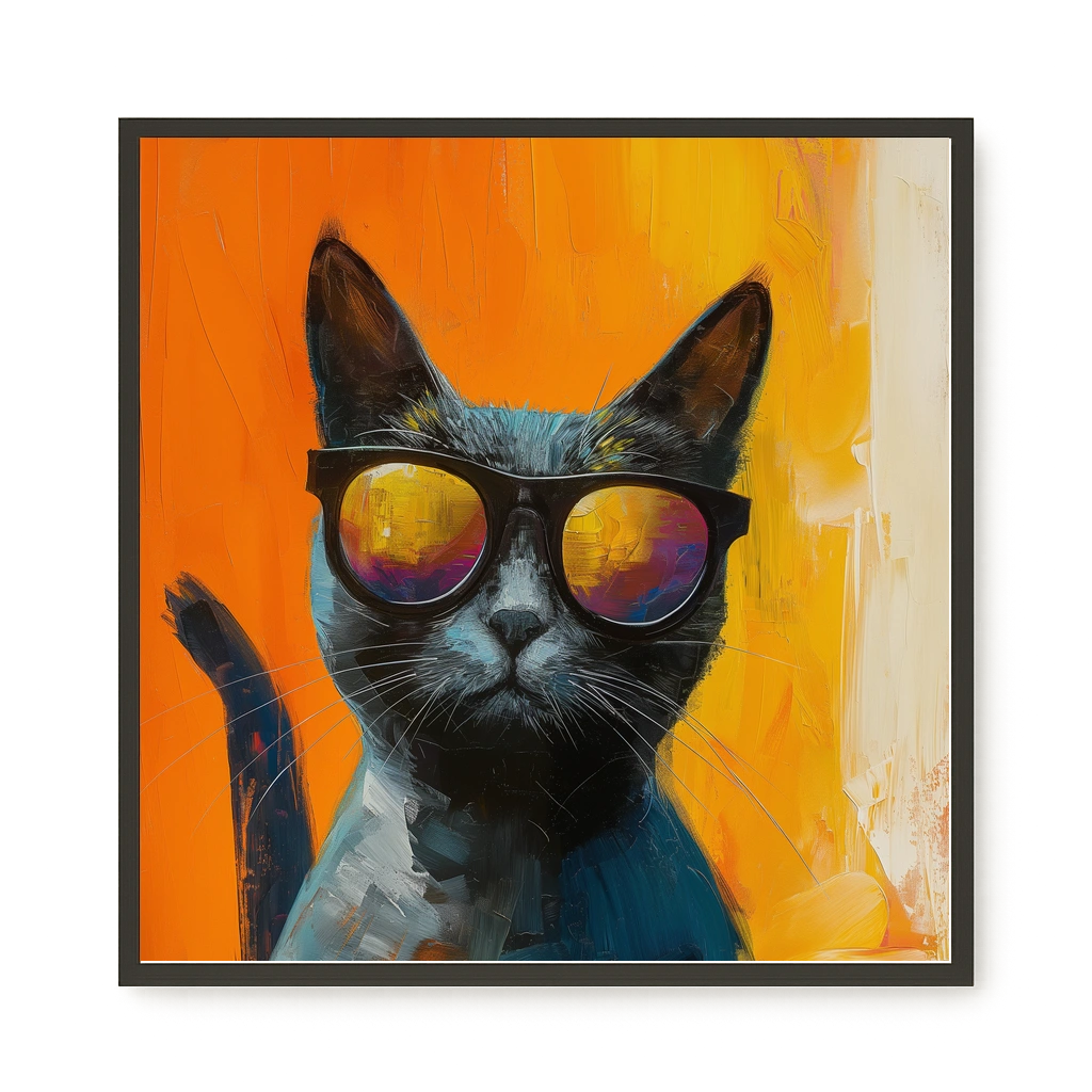 Stylish Cat Canvas Print