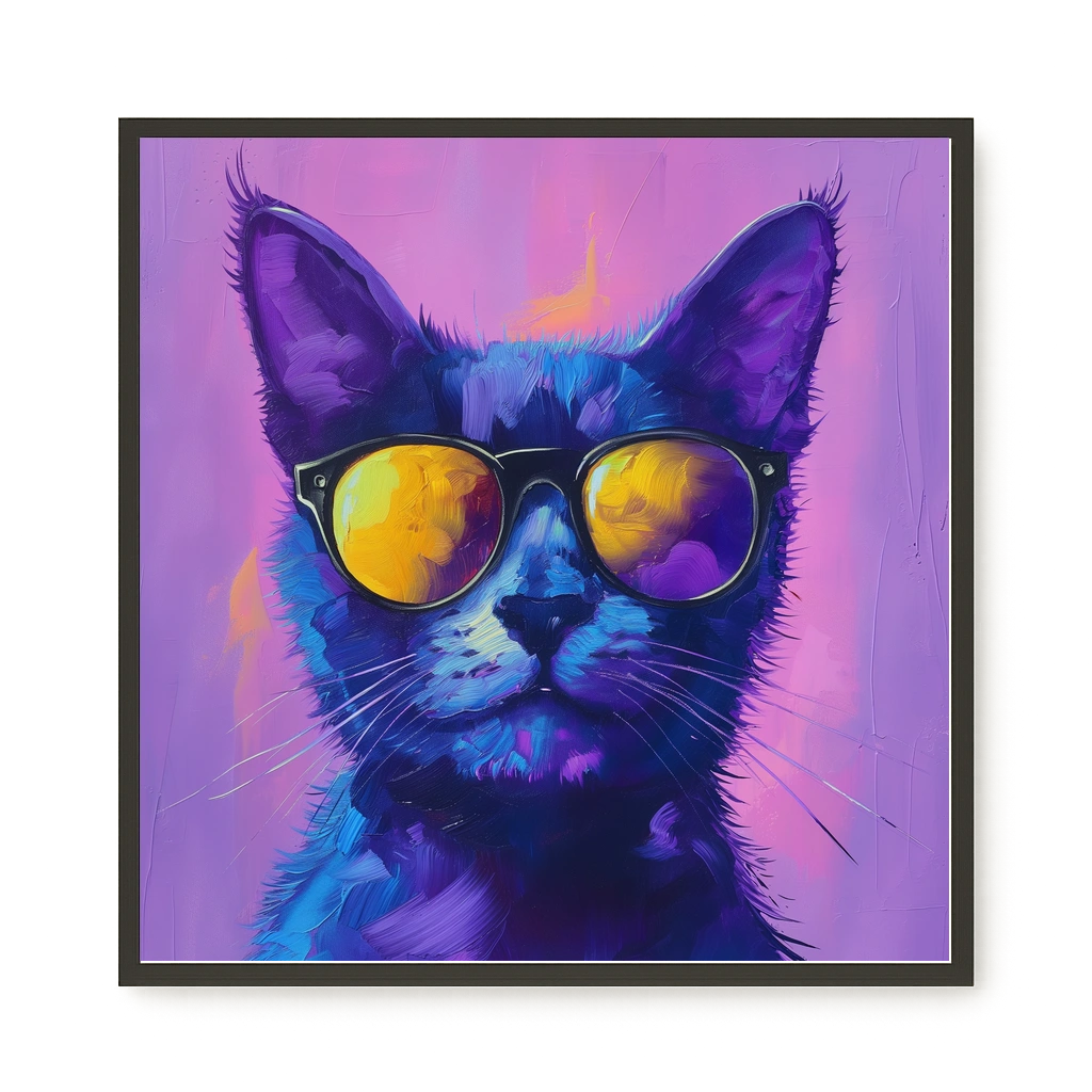 Modern Cat Canvas Wall Art