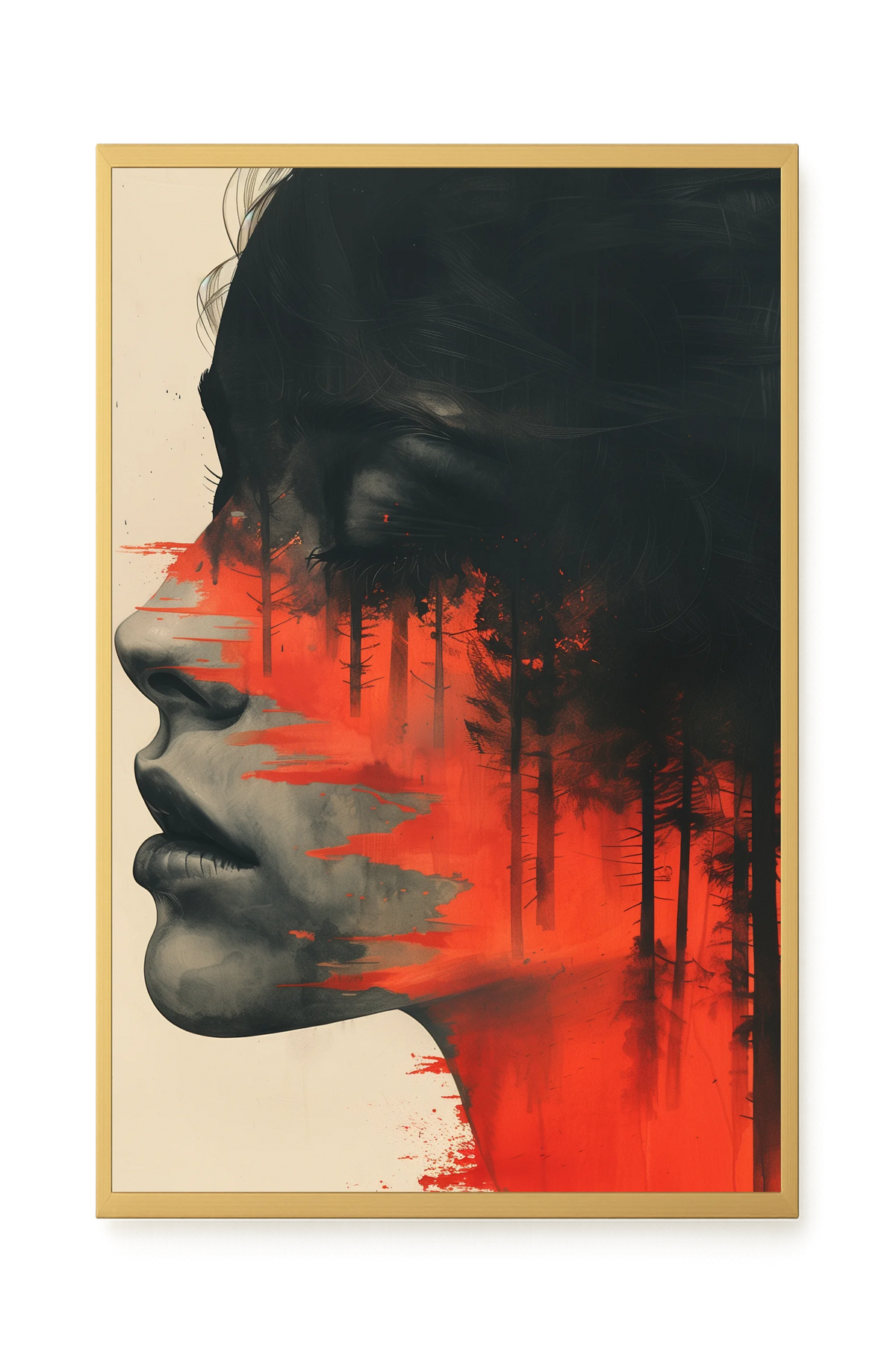 Fragmented Face Canvas Wall Art